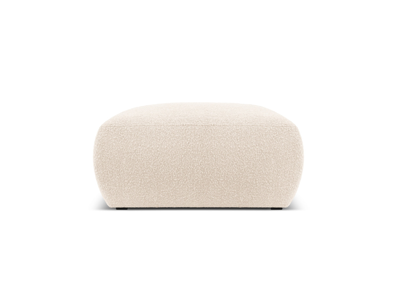 Eleganter Molino Boucle Pouf von Micadoni in zartem Beige, perfekt als gemütlicher Sitzplatz oder stilvolles Accessoire für Ihr Zuhause.