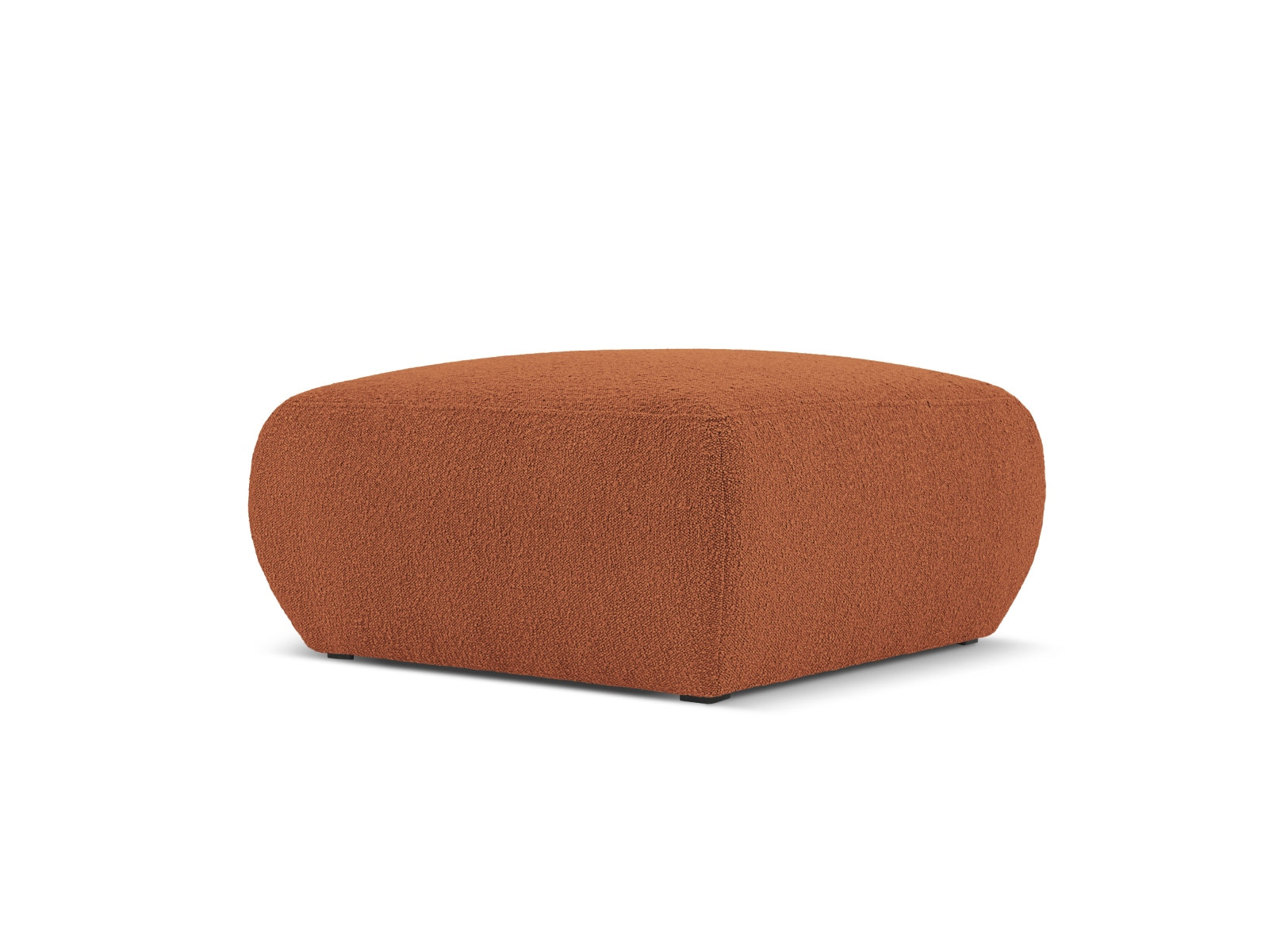 Stylischer Molino Boucle Pouf in warmem Terracotta, ideal für gemütliche Sitzgelegenheiten und als Blickfang in Ihrer Einrichtung.
