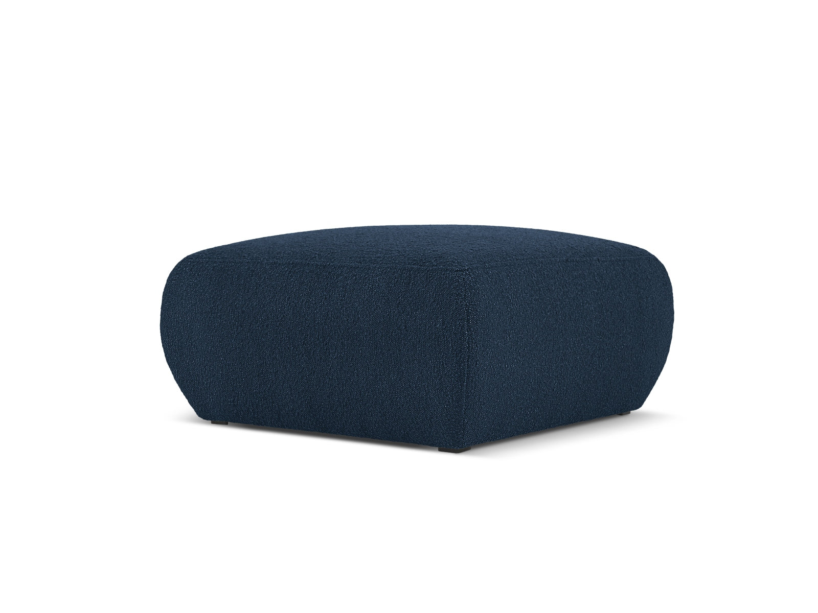 Eleganter Molino Boucle Pouf in strahlendem Blau, ideal für gemütliche Sitzgelegenheiten und als dekoratives Element in jedem Raum.