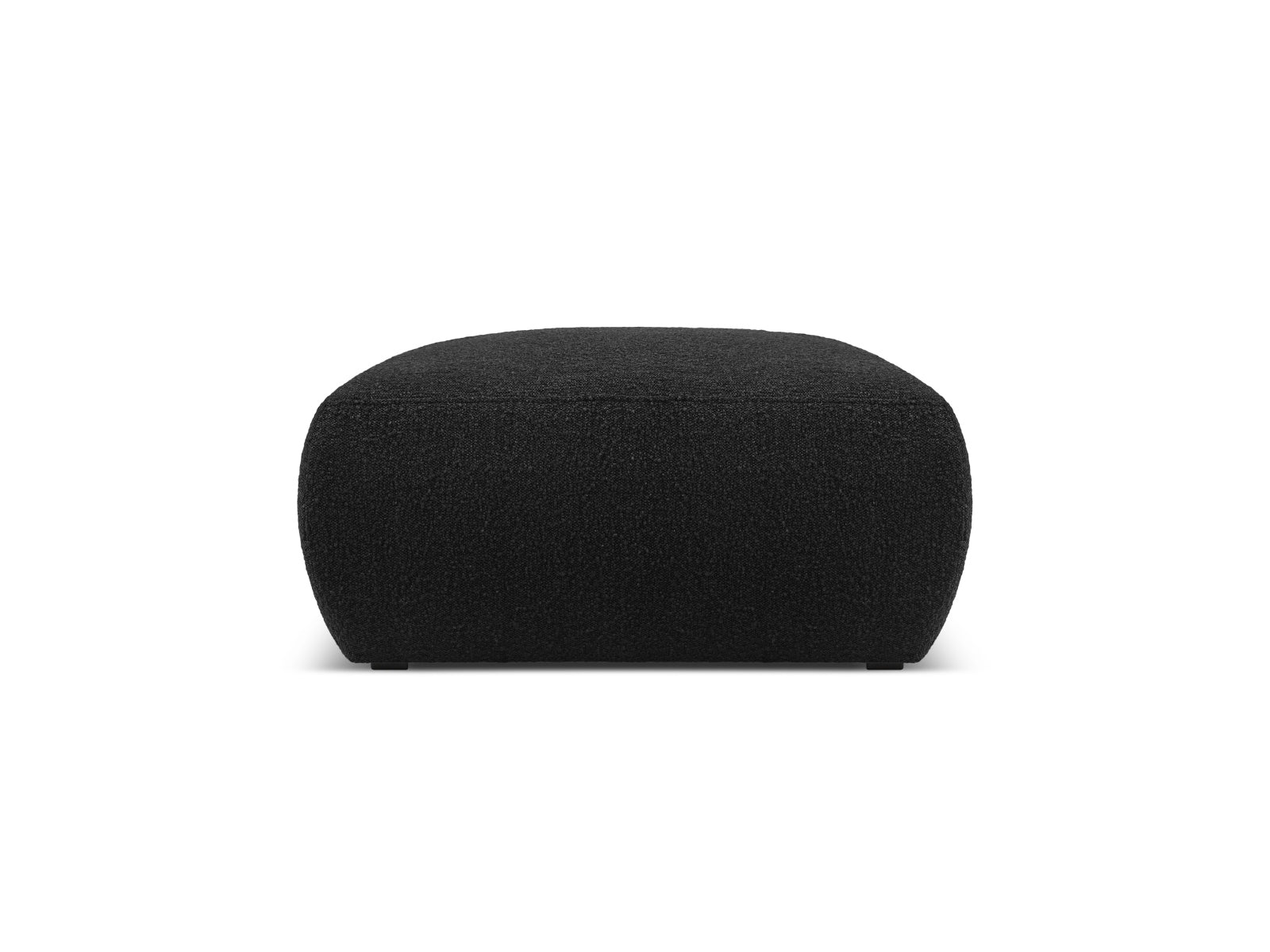 Stylischer Molino Boucle Pouf in edlem Schwarz von Micadoni, ideal als zusätzlicher Sitzplatz oder dekoratives Element in jedem Raum.