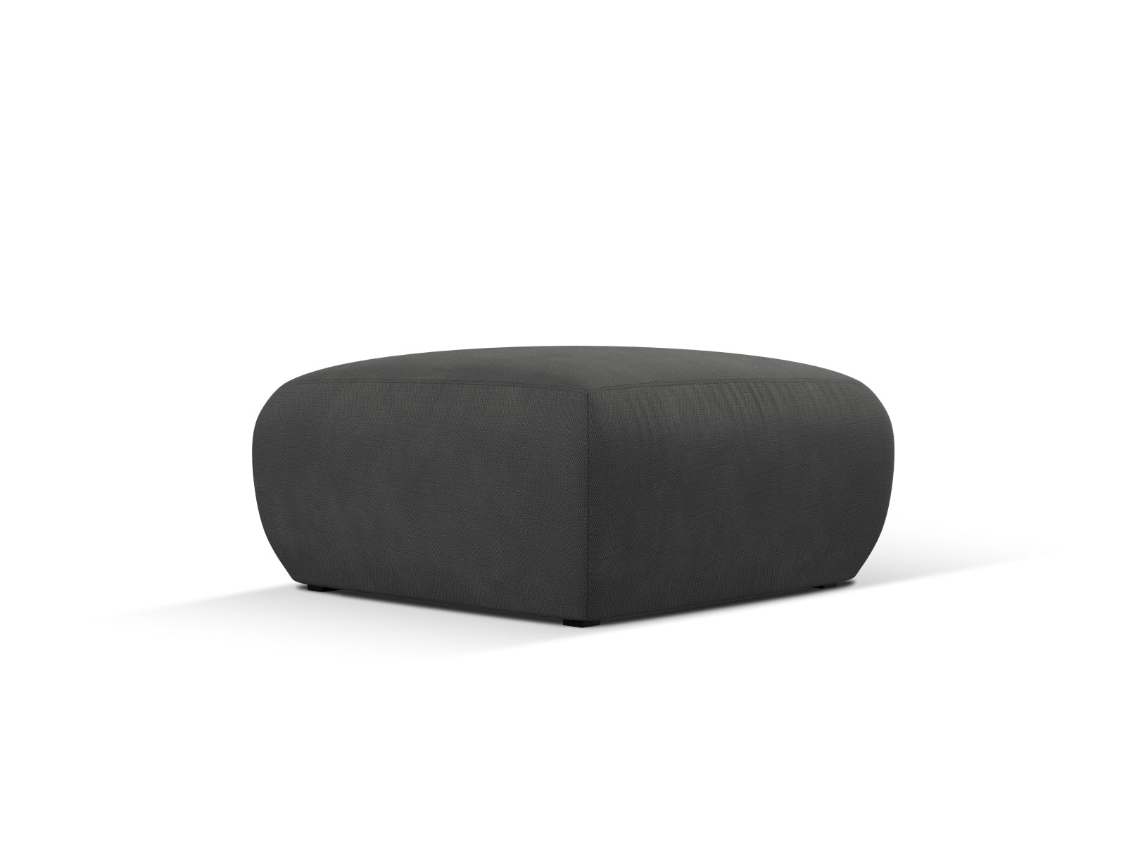 Moderner Molino Pouf in edlem Dunkelgrau von Micadoni, ideal für gemütliche Sitzgelegenheiten und geschmackvolle Wohnräume.