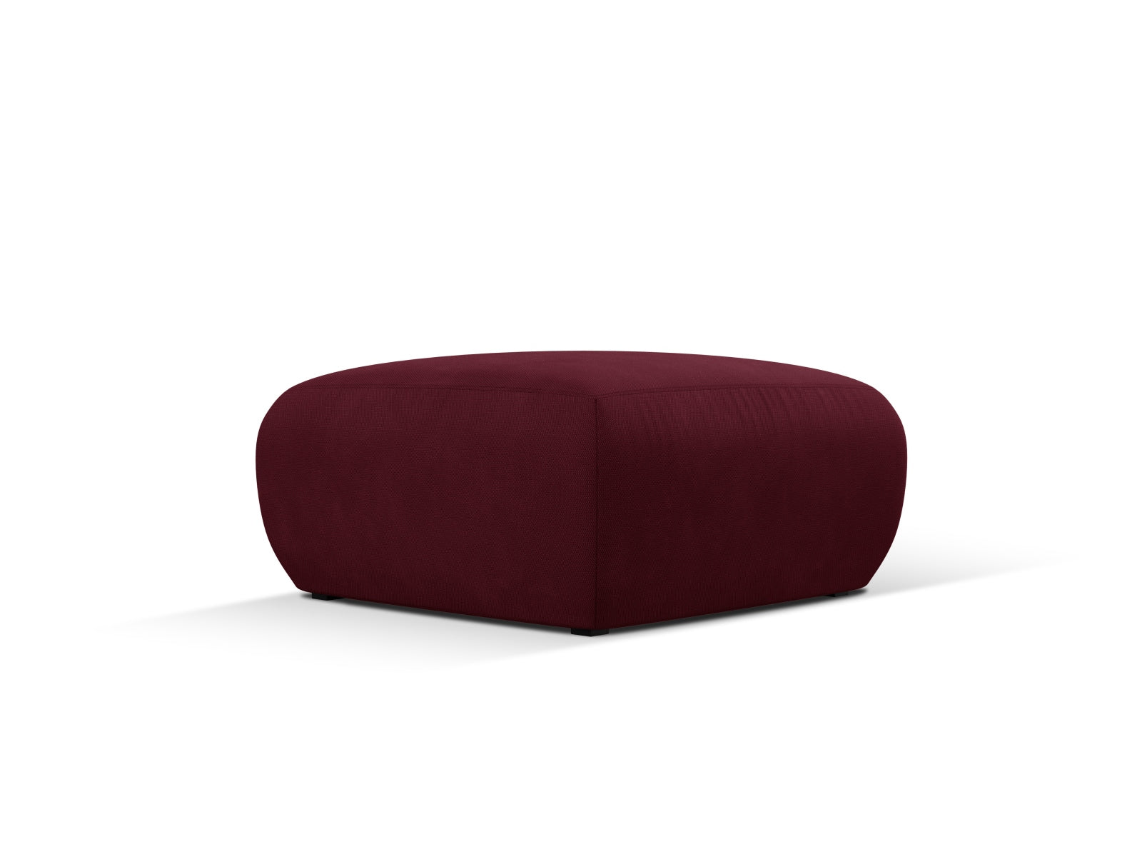 Eleganter Molino Pouf in Bordeaux von Micadoni, ideal für stilvolle Akzente in jedem Raum. Bequem und vielseitig einsetzbar.