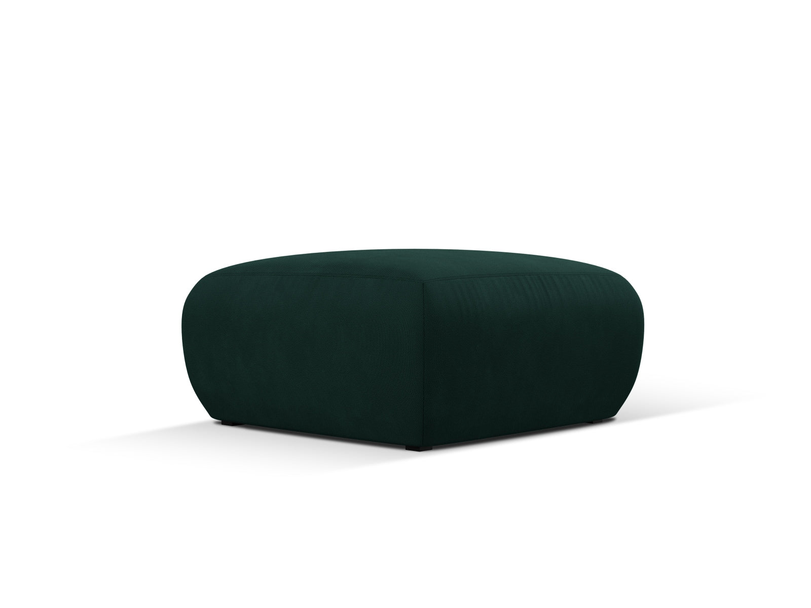 Eleganter Molino Pouf in tiefem Flaschengrün von Micadoni, ideal für entspannte Momente und stilvolle Einrichtungsideen.