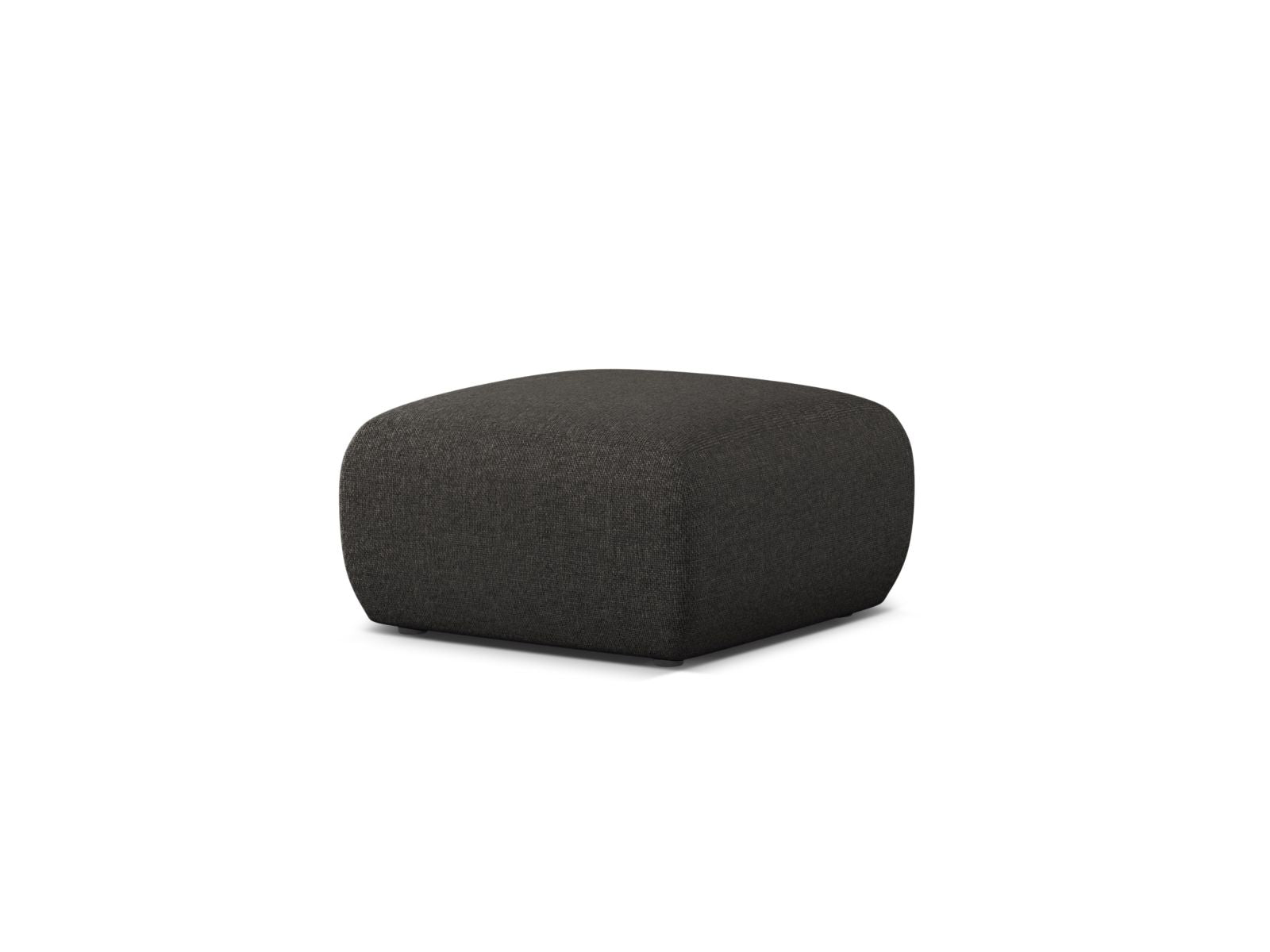 Moderner 1-Sitzer Pouf Molino in edlem Dunkelgrau, ideal für gemütliche Sitzgelegenheiten und stilvolle Raumgestaltung.