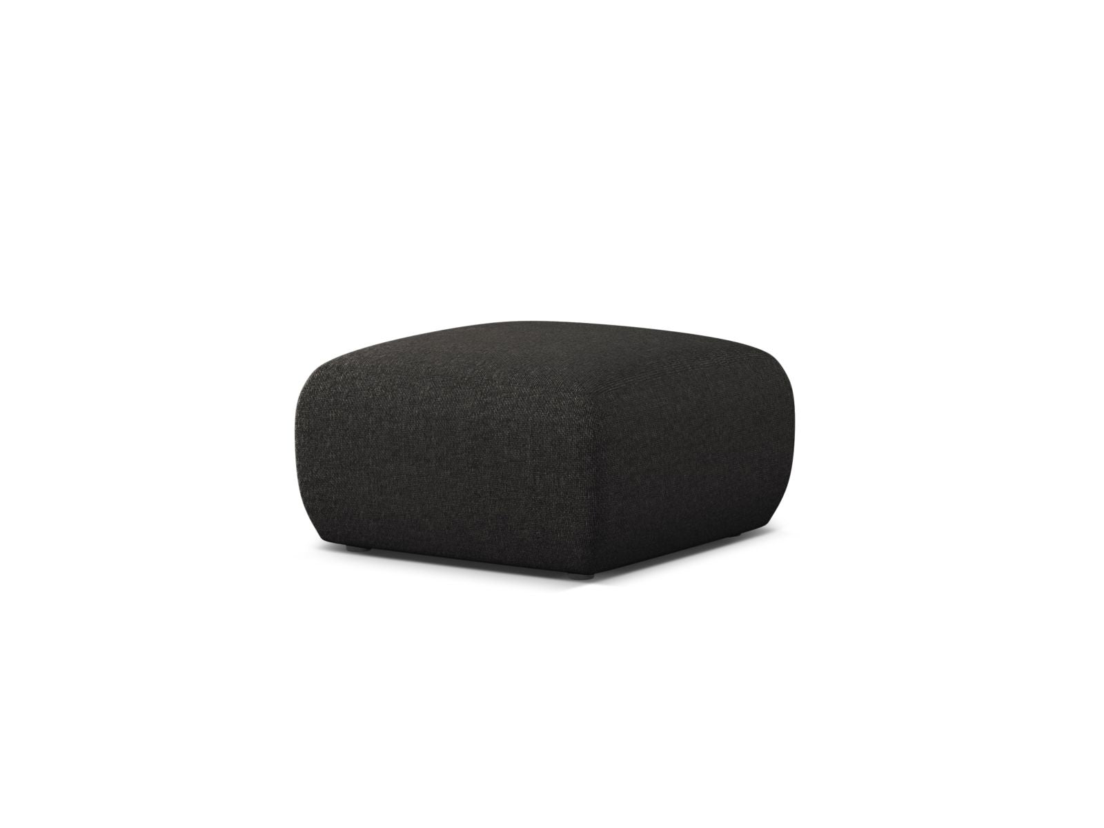 Stylischer 1-Sitzer Pouf Molino in edlem Anthrazit, ideal für moderne Wohnkonzepte und gemütliche Entspannungsecken.