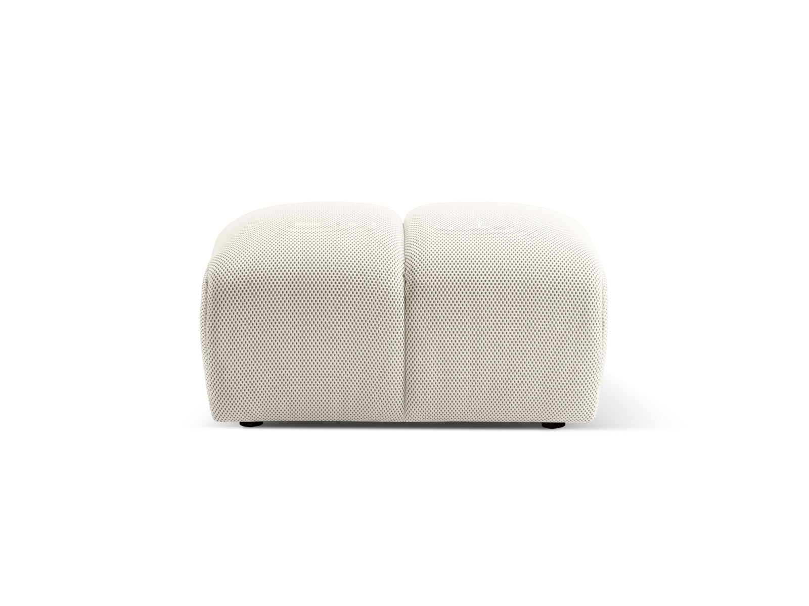 Stylischer Diana Pouf 1 Sitzer in zartem Beige, perfekt für moderne Interiors. Teil der vielseitigen Sofaserie von Micadoni.