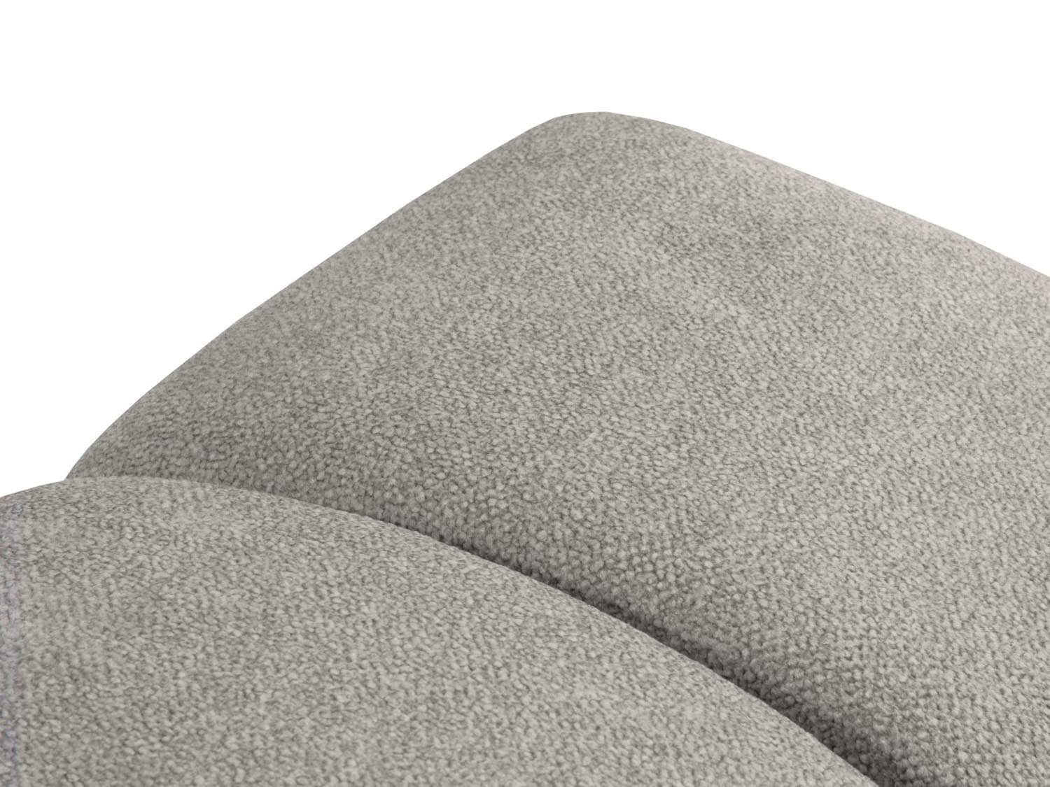 Eleganter Diana Pouf 1 Sitzer in sanftem Hellgrau, ideal für zeitgemäße Wohnkonzepte. Teil der flexiblen Sofakollektion von Micadoni.
