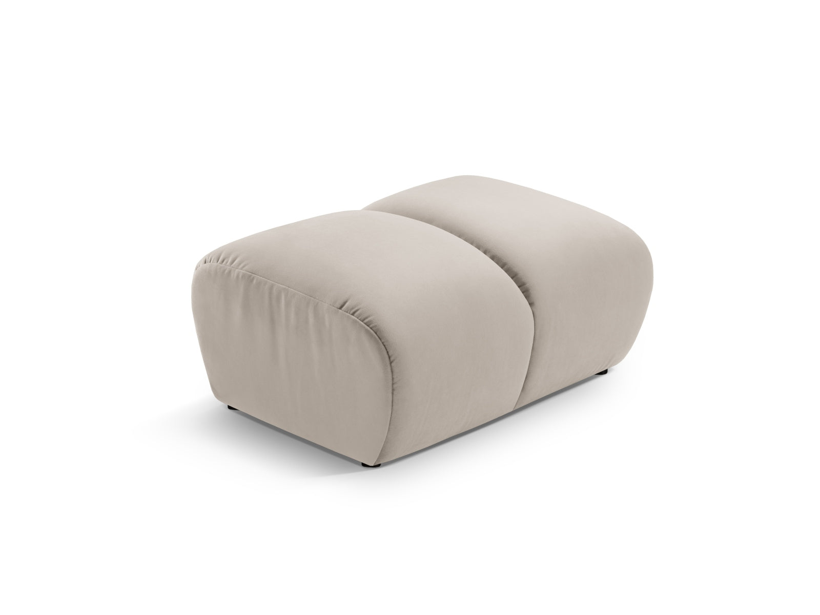 Diana Velour Pouf 1 Sitzer in Beige präsentiert im Onlineshop von KAQTU Design AG. Modulares Sofa ist von Micadoni