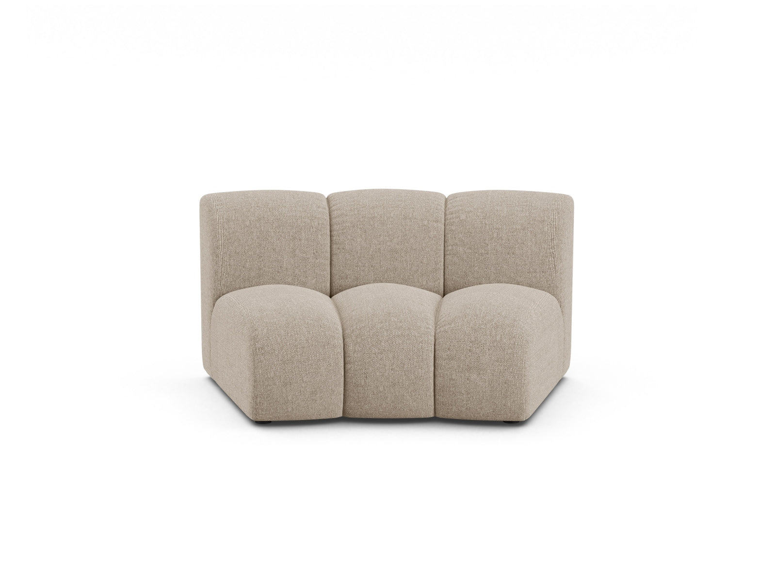 Eleganter Lupine Modul Armless 1 Sitzer in einem sanften Dunkelbeige, ideal für moderne Wohnkonzepte und individuelle Sitzlösungen.