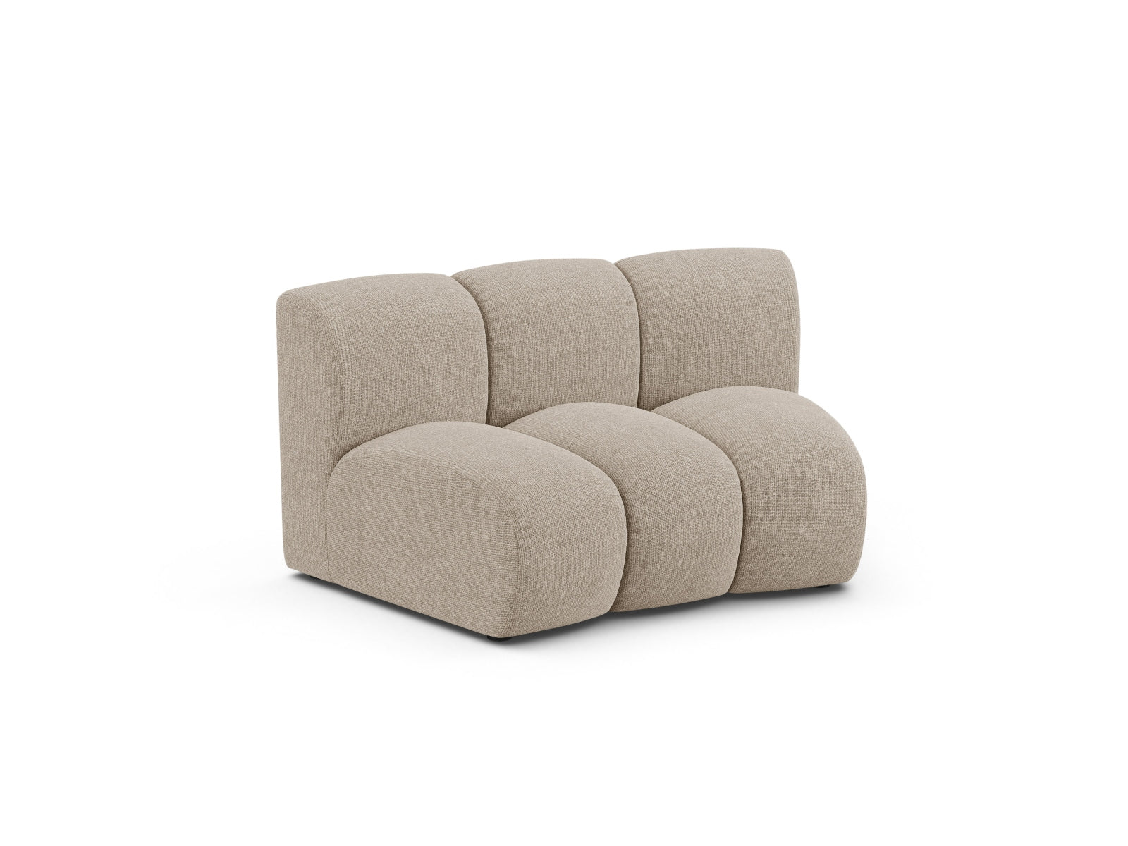 Stylischer Lupine Modul Armless 1 Sitzer in edlem Dunkelbeige, perfekt für kreative Raumgestaltungen und komfortable Sitzmöglichkeiten.