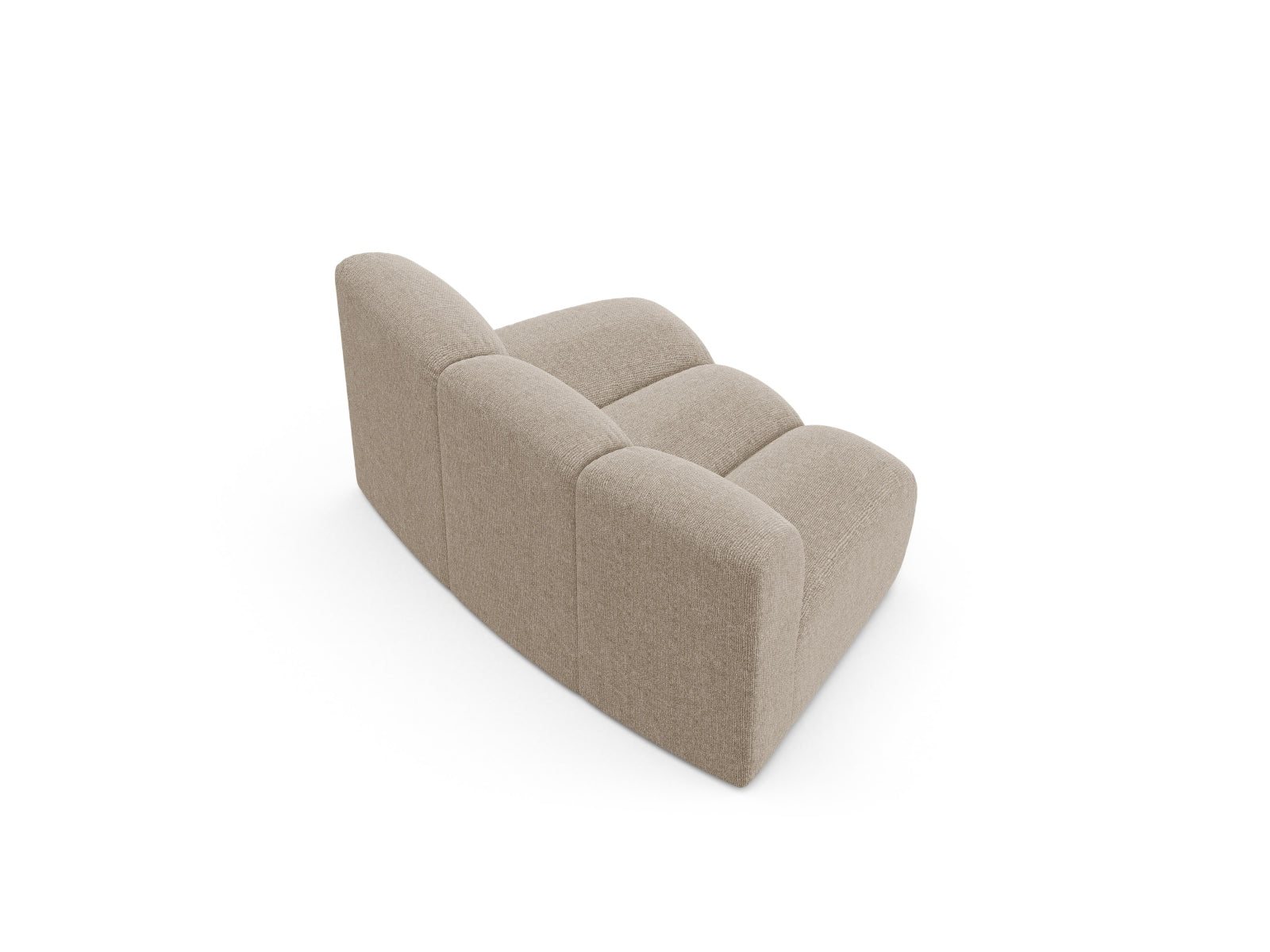 Eleganter Lupine Modul Armless 1 Sitzer in modernem Dunkelbeige, ideal für vielseitige Wohnkonzepte und gemütliche Entspannung.