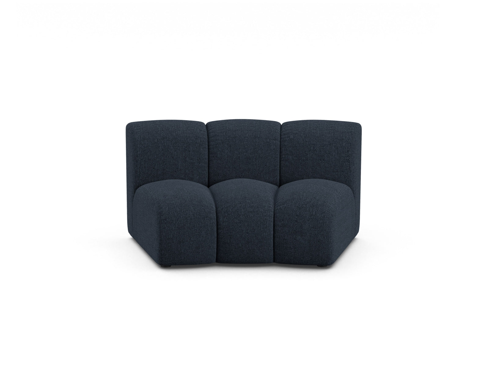 Eleganter Lupine Modul Armless 1 Sitzer in Navy Blue-Eden, ideal für moderne Wohnkonzepte und entspannende Sitzmöglichkeiten.