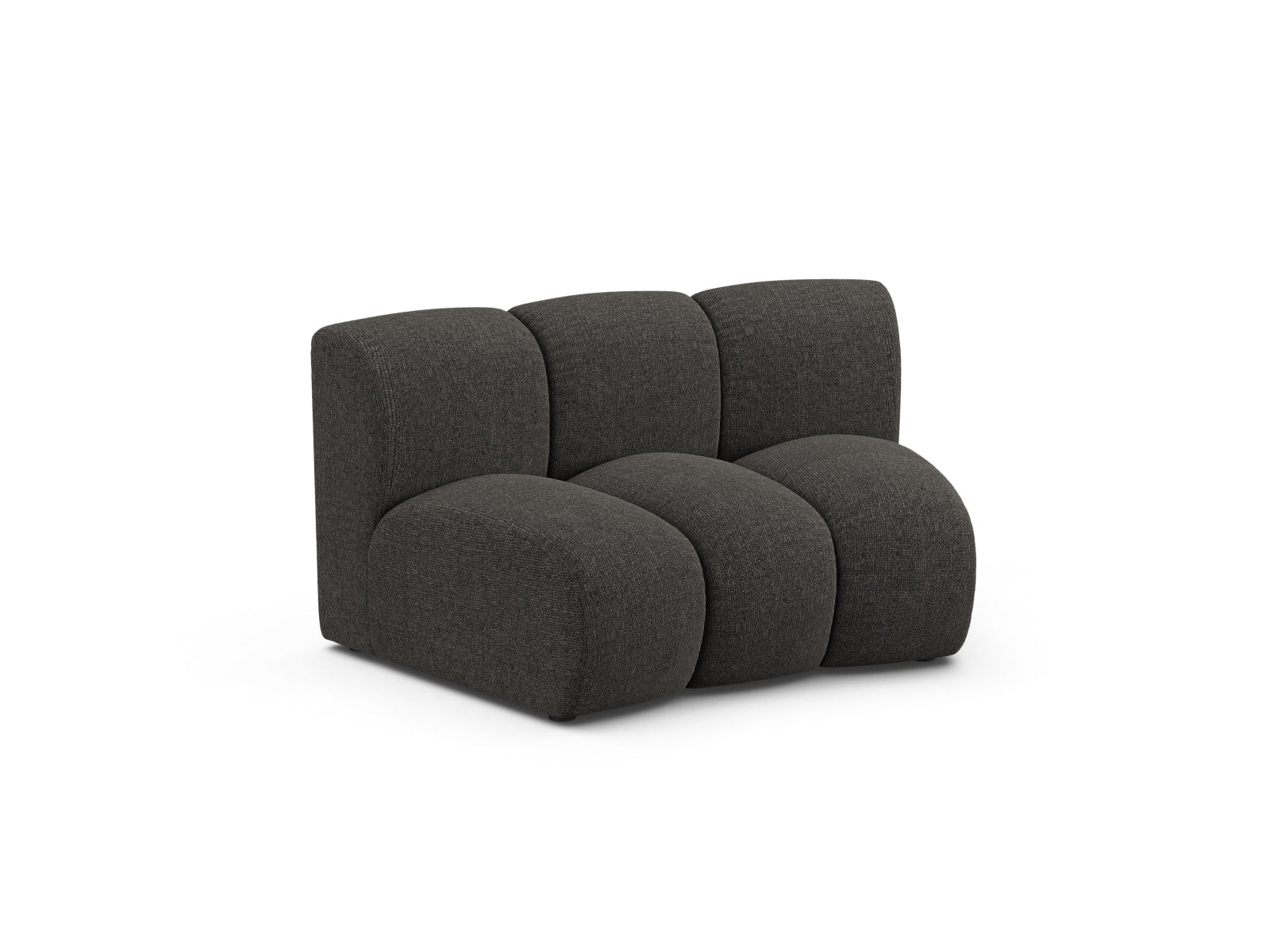 Stylischer, armlehnfreier 1-Sitzer aus der Lupine Modul-Kollektion in edlem Dunkelgrau, perfekt für moderne Wohnkonzepte.