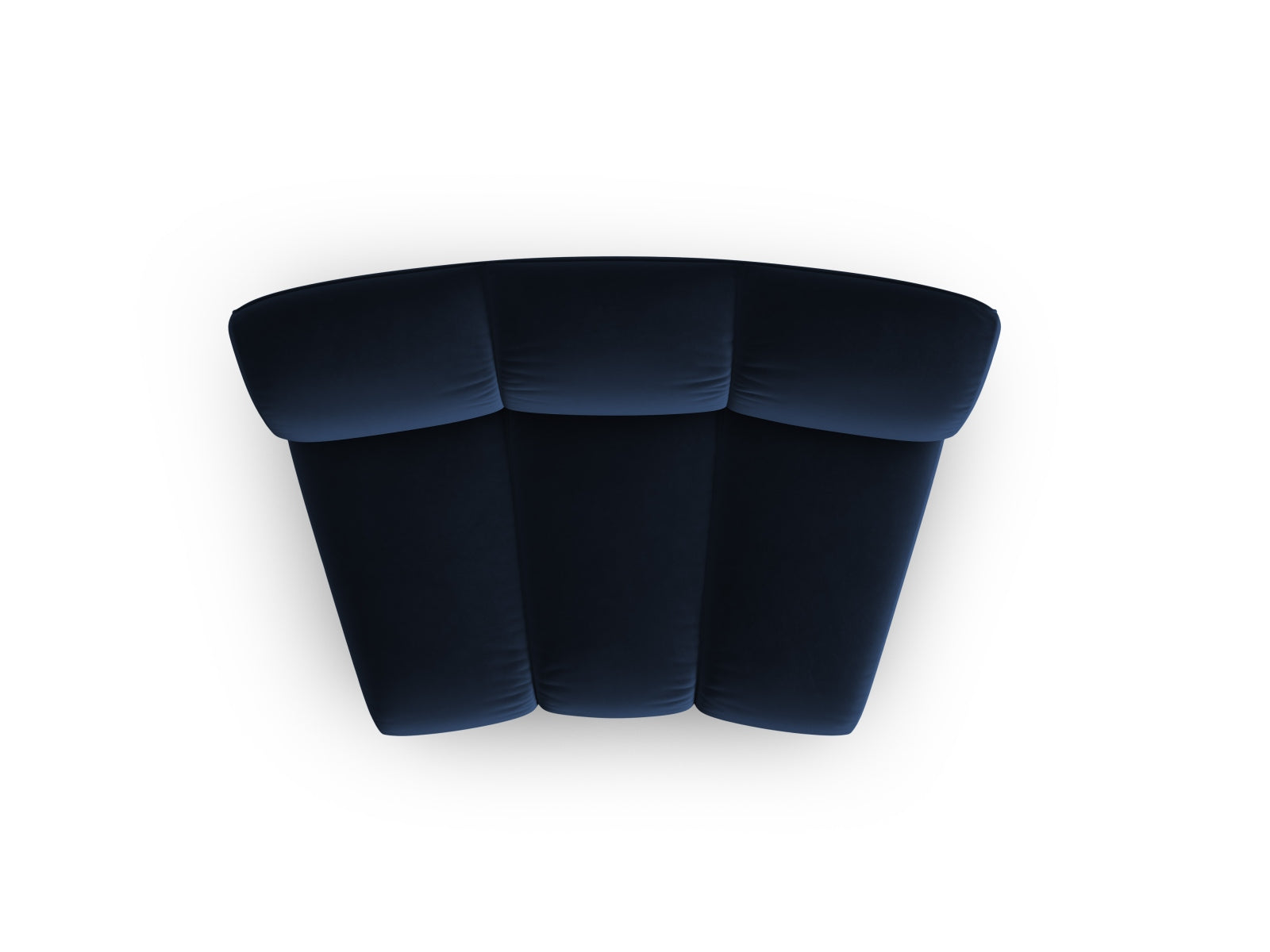 Eleganter, armlehnloser Sessel in royalblauem Velours von Micadoni, ideal für flexible und stilvolle Wohnräume.