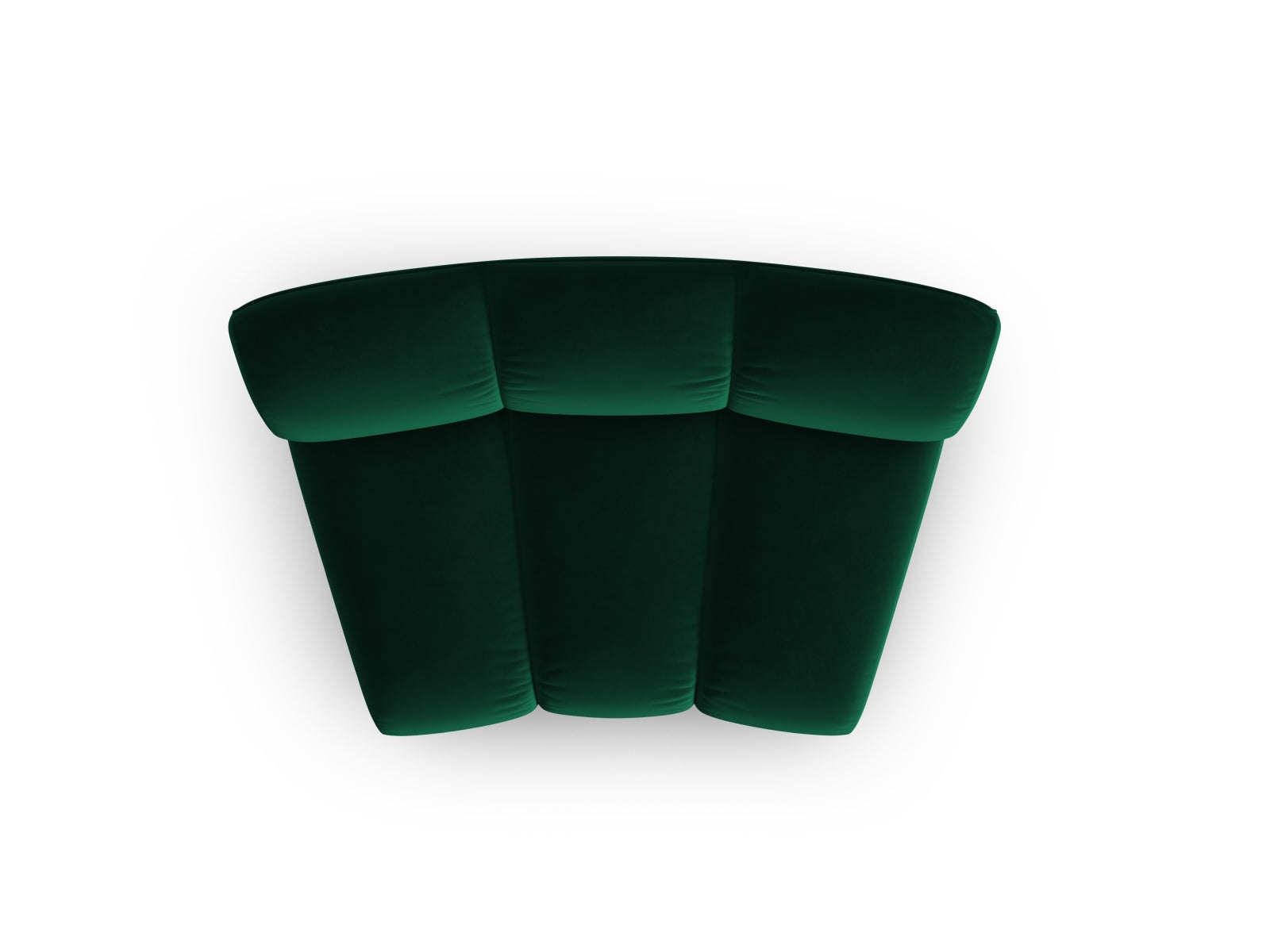 Eleganter, armlehnfreier 1-Sitzer von Micadoni in luxuriösem Flaschengrün, aus hochwertigem Velours für stilvolle Wohnräume.