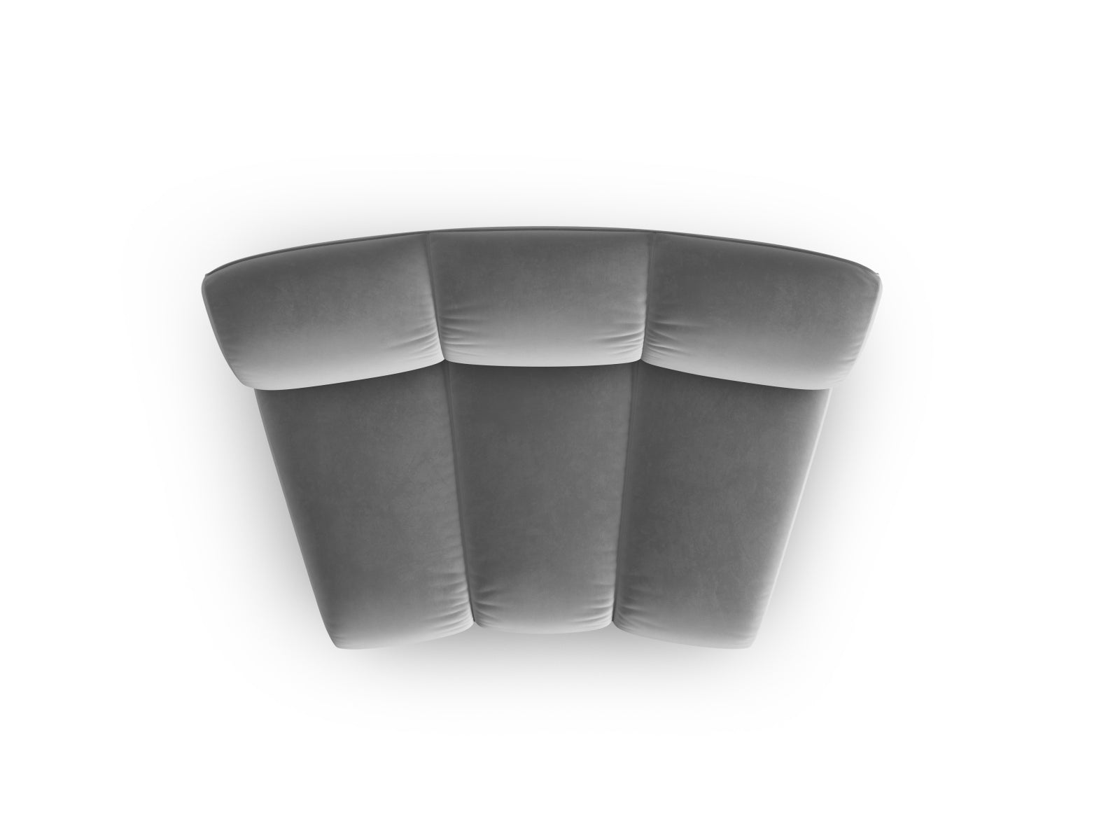 Eleganter, grauer Lupine Velour Modul Armless 1 Sitzer, ideal für moderne Wohnkonzepte und vielseitige Einrichtungsmöglichkeiten.