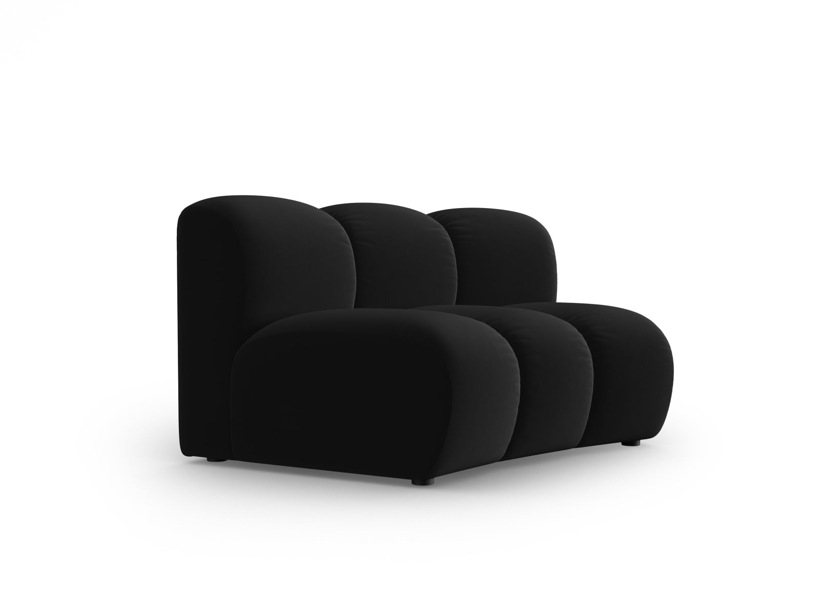 Schicker, armfreier Velours-Sessel von Micadoni, perfekt für moderne Wohnräume und vielseitige Einrichtungsmöglichkeiten.