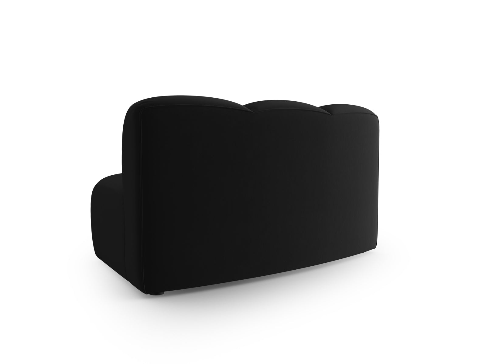 Stylischer, armfreier Velours-Sessel von Micadoni, perfekt für moderne Wohnräume und kreative Einrichtungsideen.