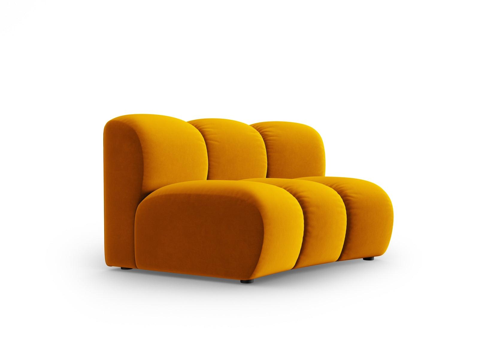 Stylischer, armlehnfreier Velours-Sessel von Micadoni, perfekt für moderne Wohnräume und entspannende Momente.