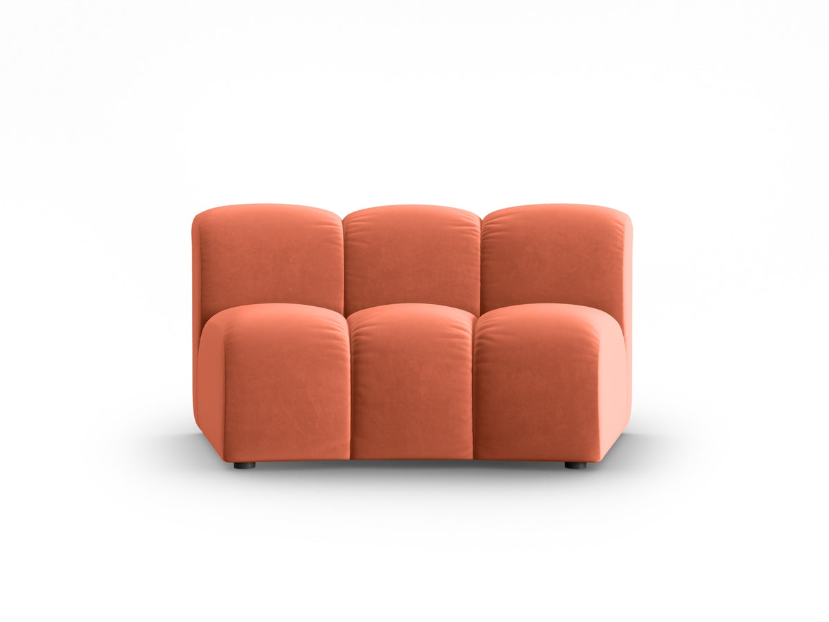 Lupine Velour Modul Armless 1 Sitzer in Coral-Salvador präsentiert im Onlineshop von KAQTU Design AG. Modulares Sofa ist von Micadoni