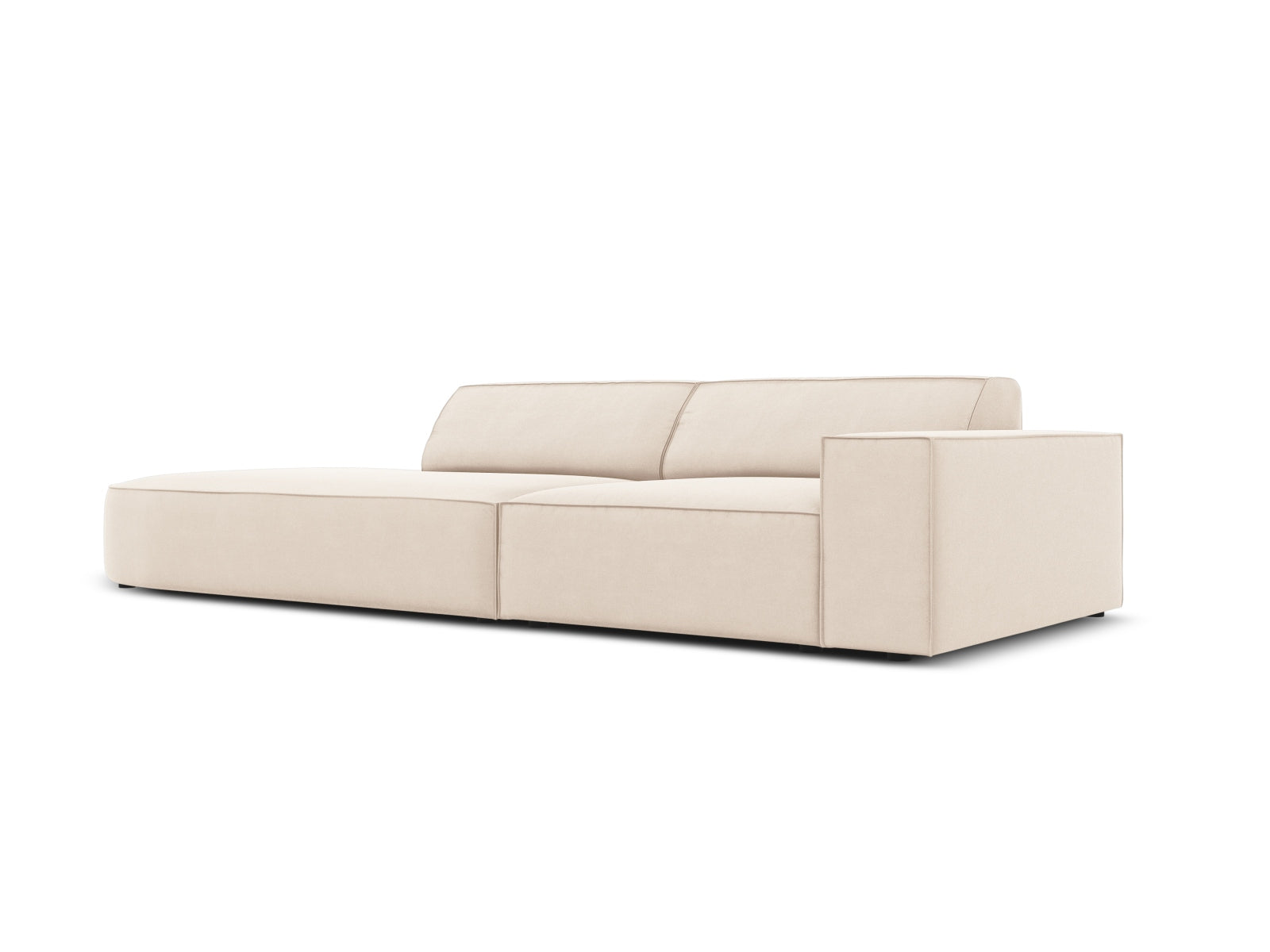 Erleben Sie das Jodie Velour 3-Sitzer Sofa von Micadoni – ein elegantes, modulares Möbelstück, das Komfort und Stil in Ihr Zuhause bringt.