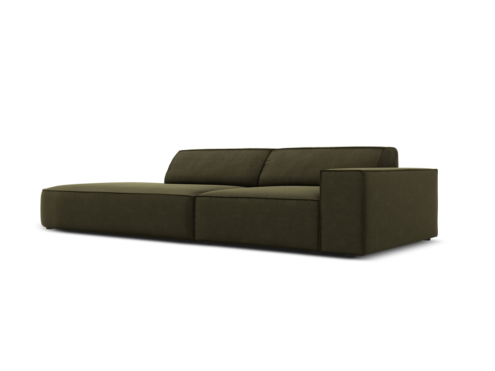 Erleben Sie das Jodie Velour 3-Sitzer Sofa von Micadoni – ein elegantes, modulares Möbelstück, das Komfort und Stil in Ihr Zuhause bringt.
