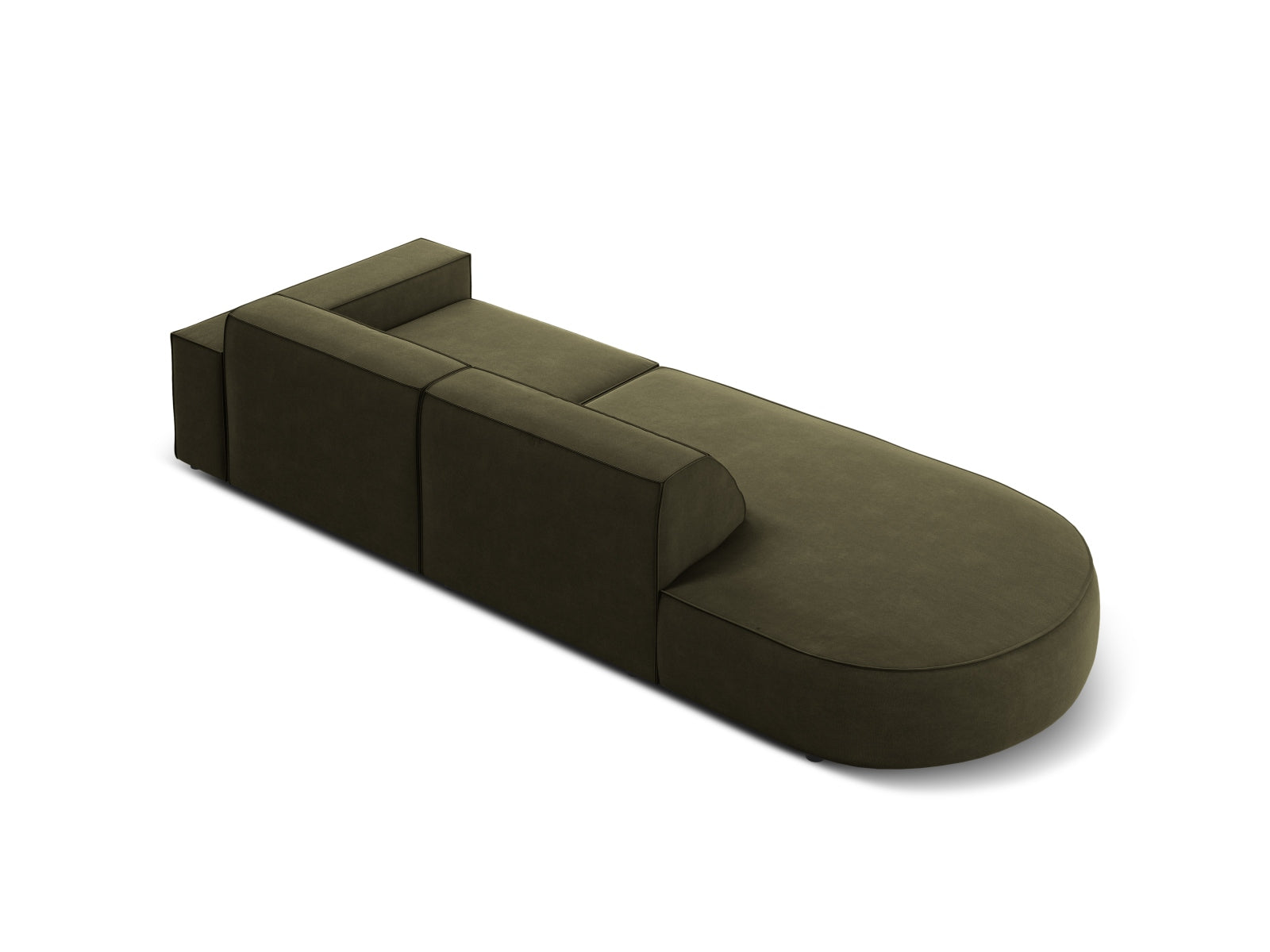 Erleben Sie das Jodie Velour 3-Sitzer Sofa von Micadoni – ein elegantes, modulares Möbelstück, das Komfort und Stil in Ihr Zuhause bringt.