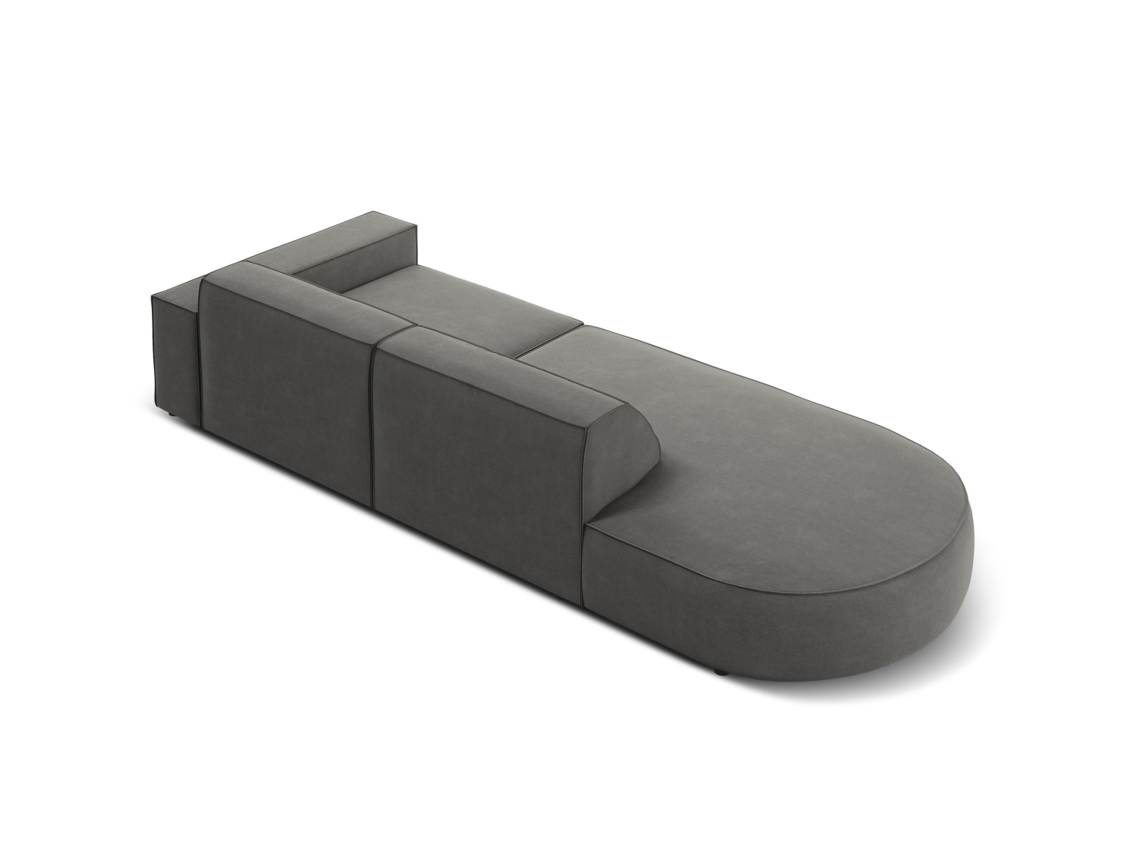 Erleben Sie das Jodie Velour 3-Sitzer Sofa von Micadoni – ein elegantes, modulares Möbelstück, das Komfort und Stil in Ihr Zuhause bringt.