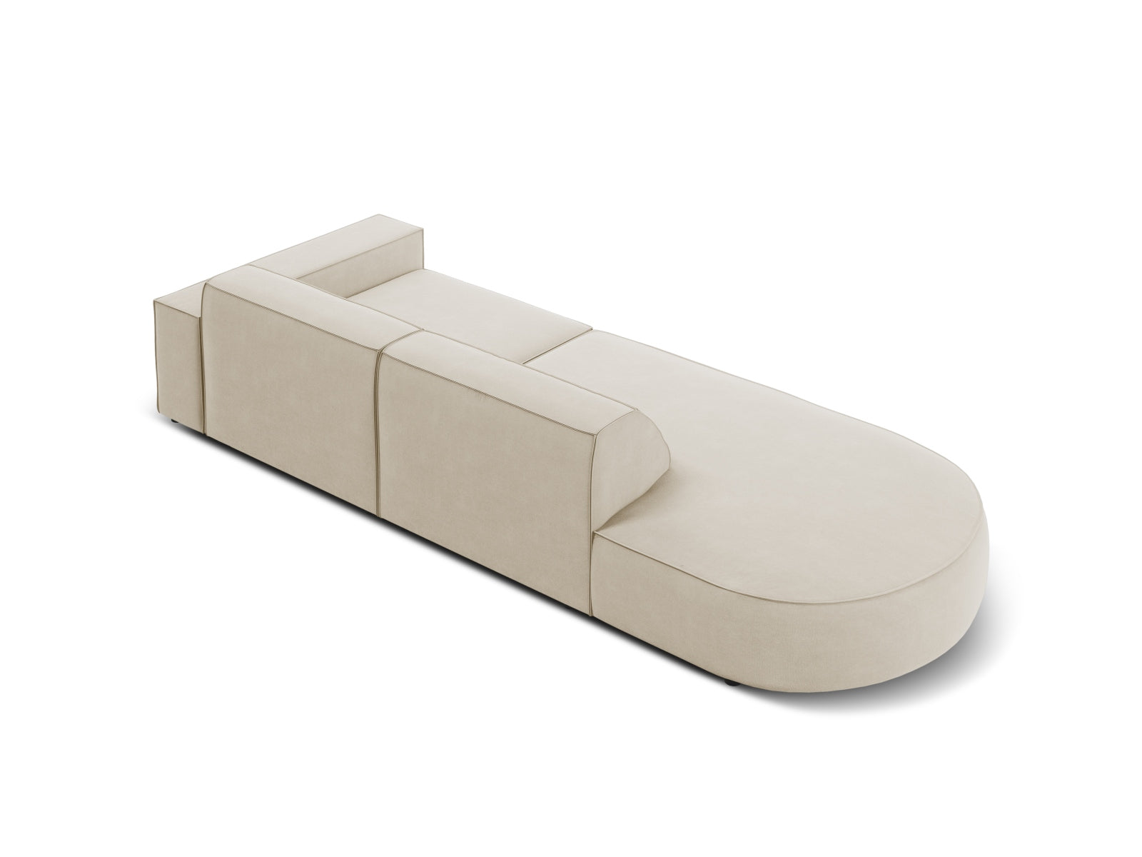 Erleben Sie das Jodie Velour 3-Sitzer Sofa von Micadoni – ein elegantes, modulares Möbelstück, das Komfort und Stil in Ihr Zuhause bringt.