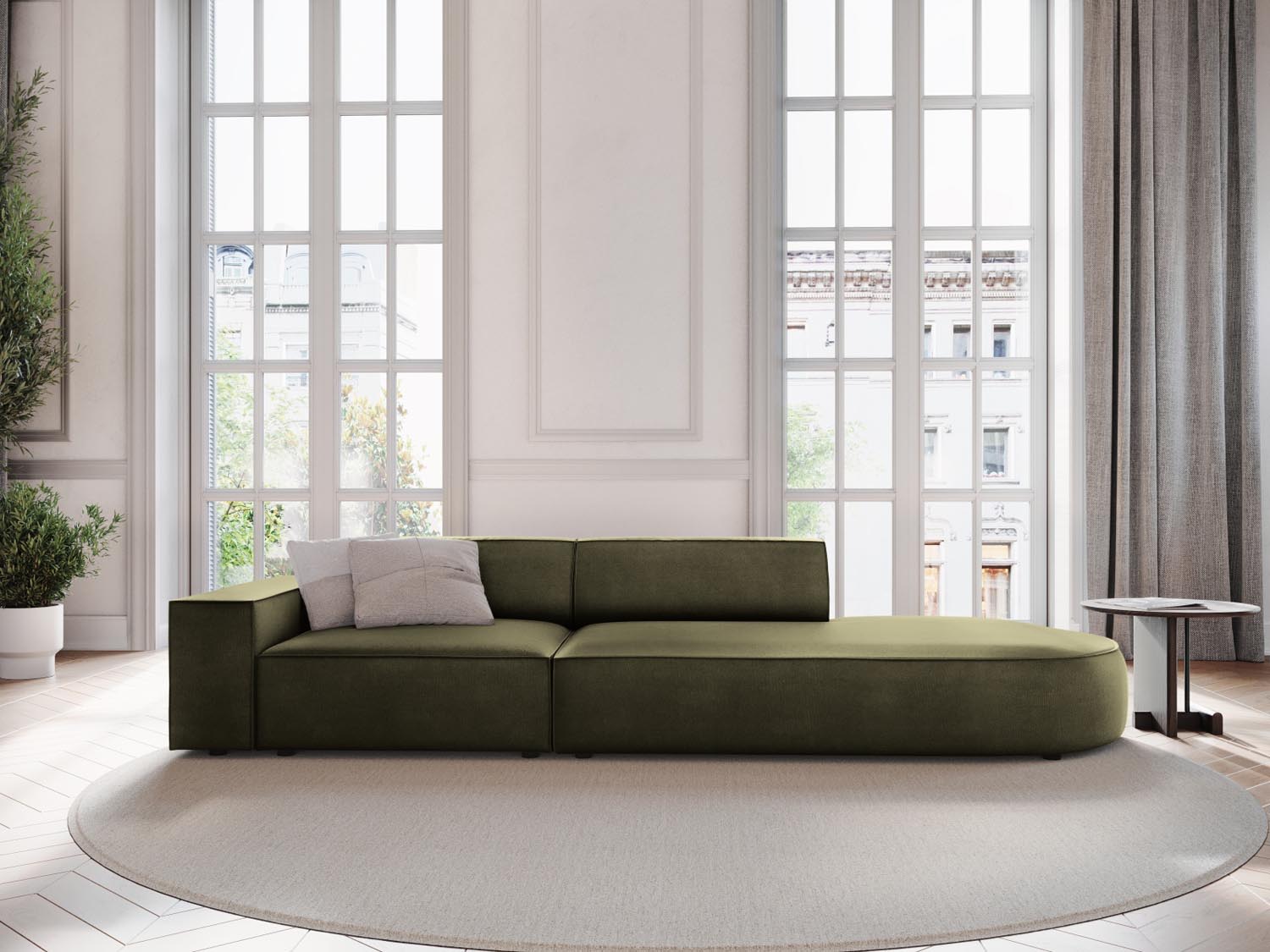 Entdecken Sie das stilvolle Jodie Velour 3-Sitzer Sofa von Micadoni. Modular, bequem und pflegeleicht – ideal für Ihr modernes Wohnzimmer!