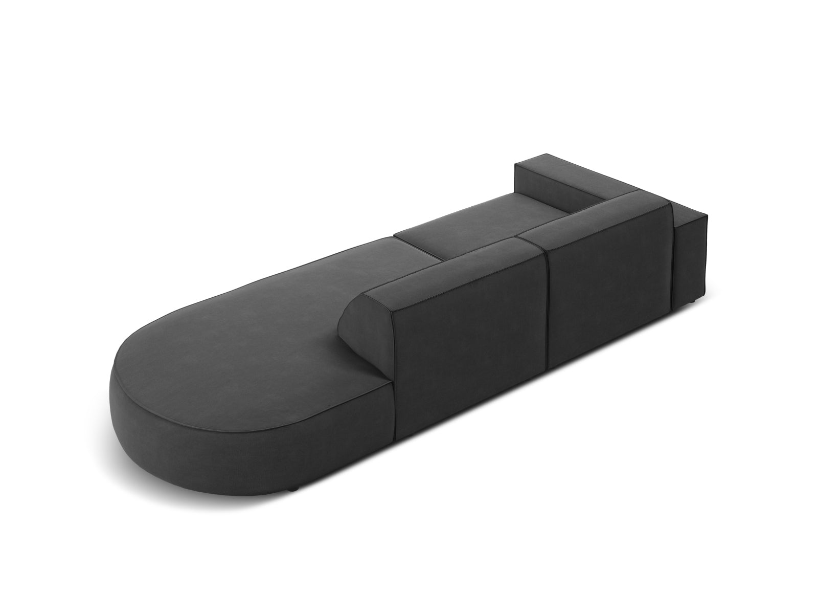 Erleben Sie das Jodie Velour 3-Sitzer Sofa von Micadoni – ein elegantes, modulares Möbelstück, das Stil und Bequemlichkeit perfekt kombiniert.