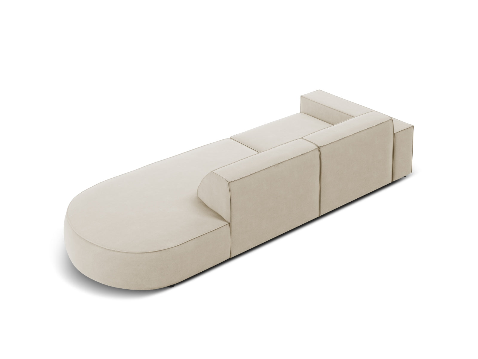 Erleben Sie das Jodie Velour 3-Sitzer Sofa von Micadoni – ein elegantes, modulares Möbelstück, das Stil und Bequemlichkeit perfekt kombiniert.
