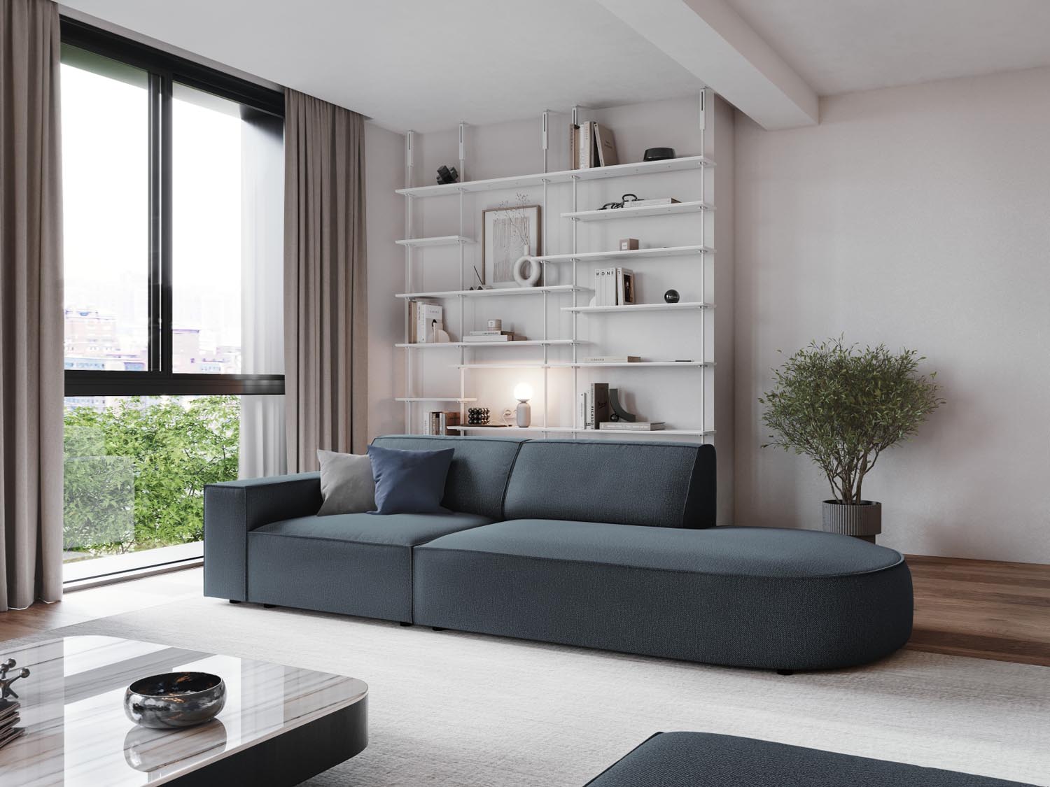 Entdecken Sie das Jodie Modulares Sofa open rechts 3 Sitzer von Micadoni – stilvoll, komfortabel und perfekt für Ihr modernes Zuhause.