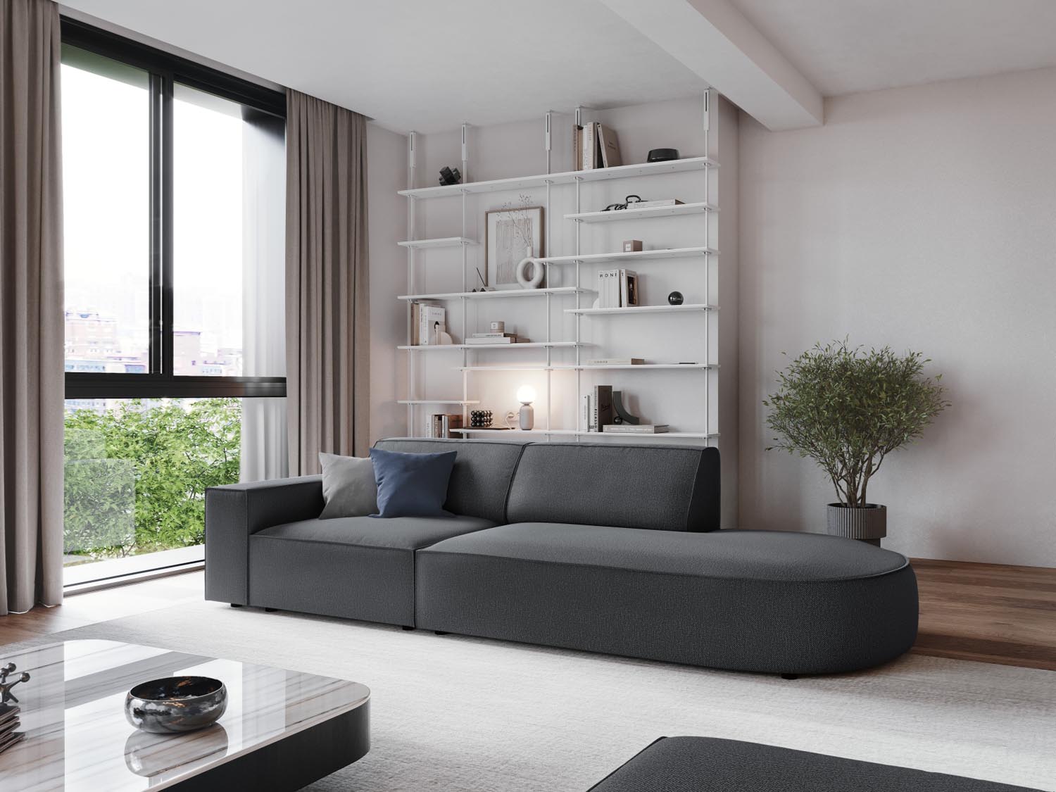 Entdecken Sie das Jodie Modulares Sofa open rechts 3 Sitzer von Micadoni – stilvoll, komfortabel und perfekt für Ihr modernes Zuhause.