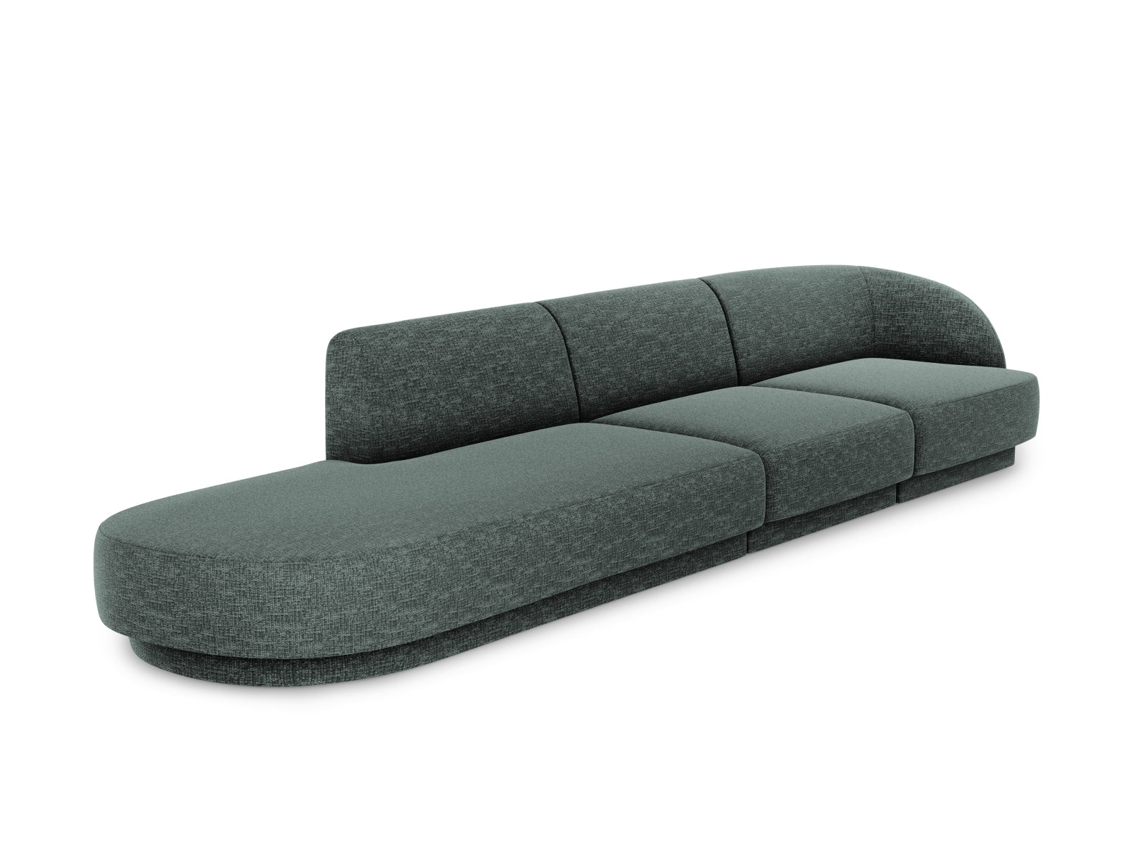 Elegantes Miley Sofa links, 4-Sitzer in stilvollem Petrol-Haga, ideal für moderne Wohnräume. Hochwertige Verarbeitung von Micadoni.