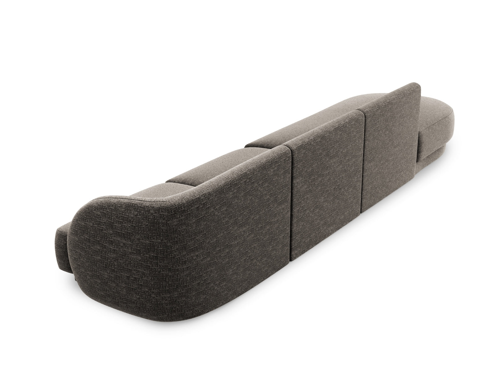 Modernes 4-Sitzer Miley Sofa links in edlem Grau, perfekt für stilvolle Wohnzimmer. Hochwertige Materialien von Micadoni.
