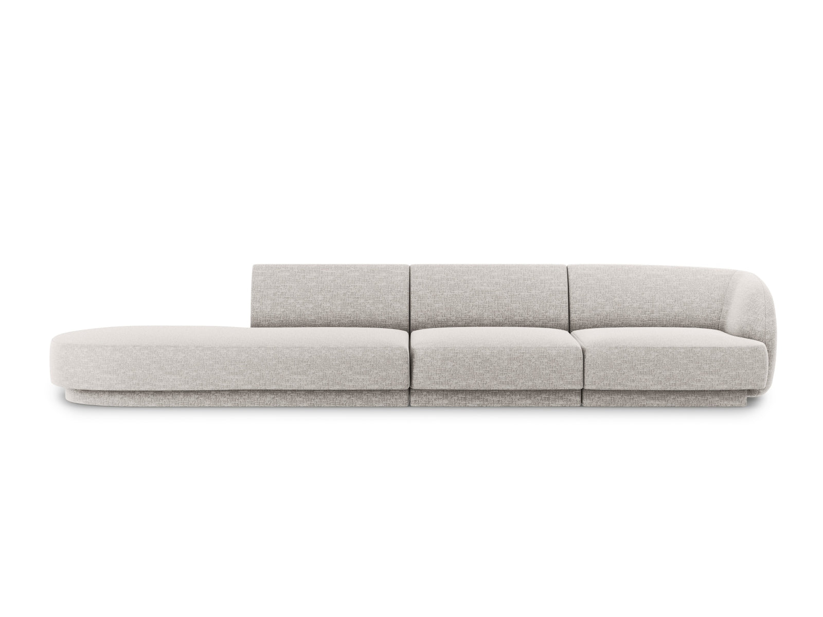 Miley Sofa links 4 Sitzer in Silver-Eden präsentiert im Onlineshop von KAQTU Design AG. L-Sofa links ist von Micadoni