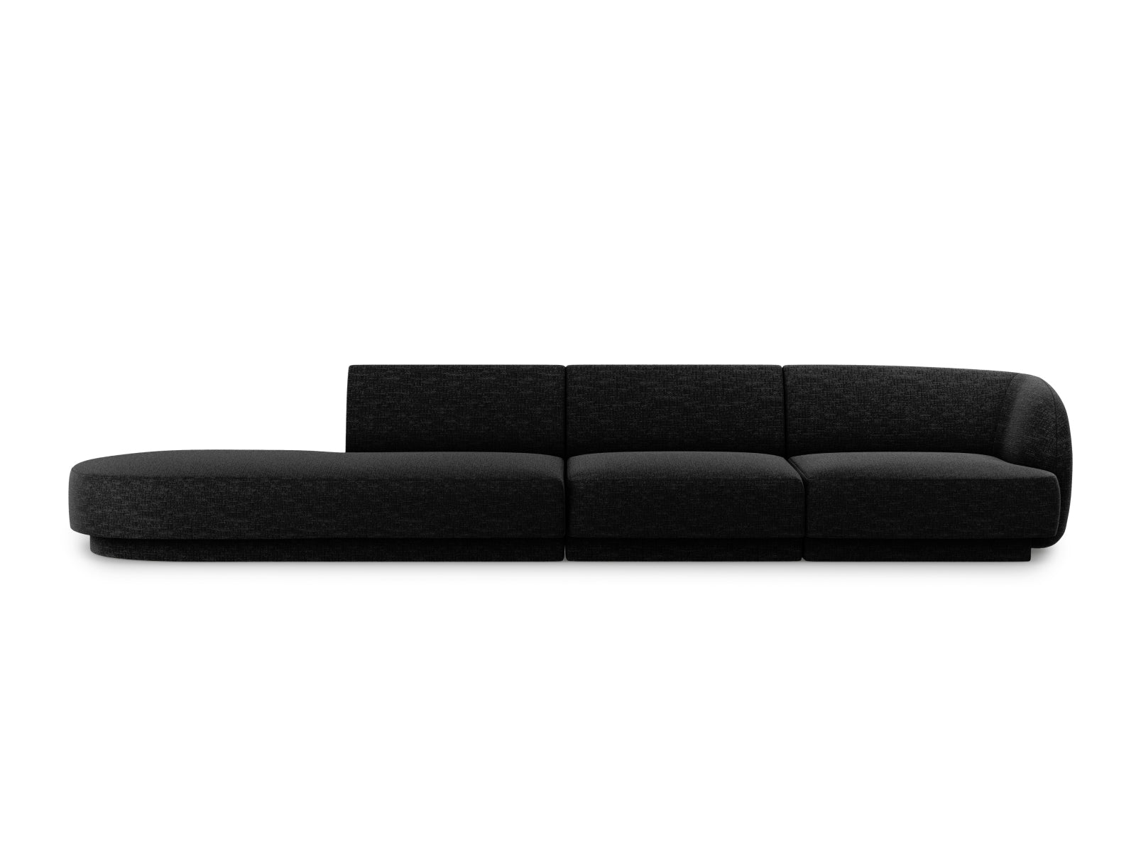 Miley Sofa links 4 Sitzer in Anthracite-Eden präsentiert im Onlineshop von KAQTU Design AG. L-Sofa links ist von Micadoni