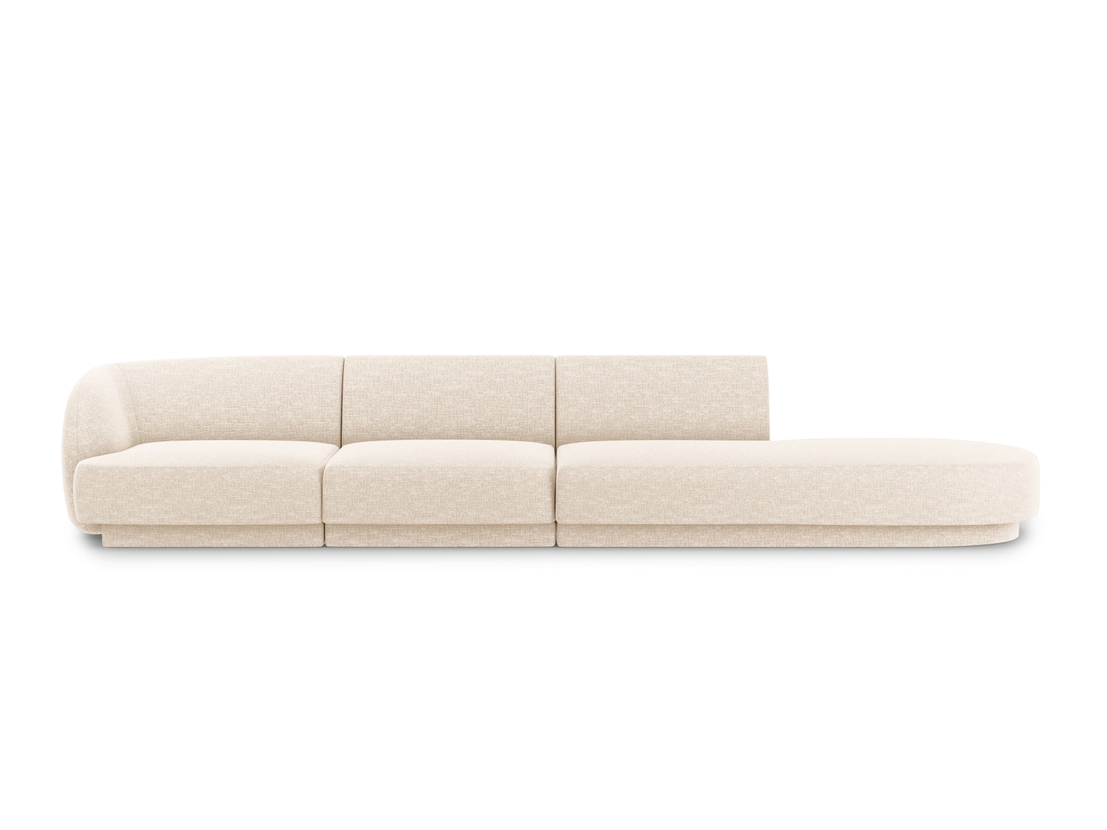 Miley Sofa rechts 4 Sitzer in Light Beige-Haga präsentiert im Onlineshop von KAQTU Design AG. L-Sofa rechts ist von Micadoni