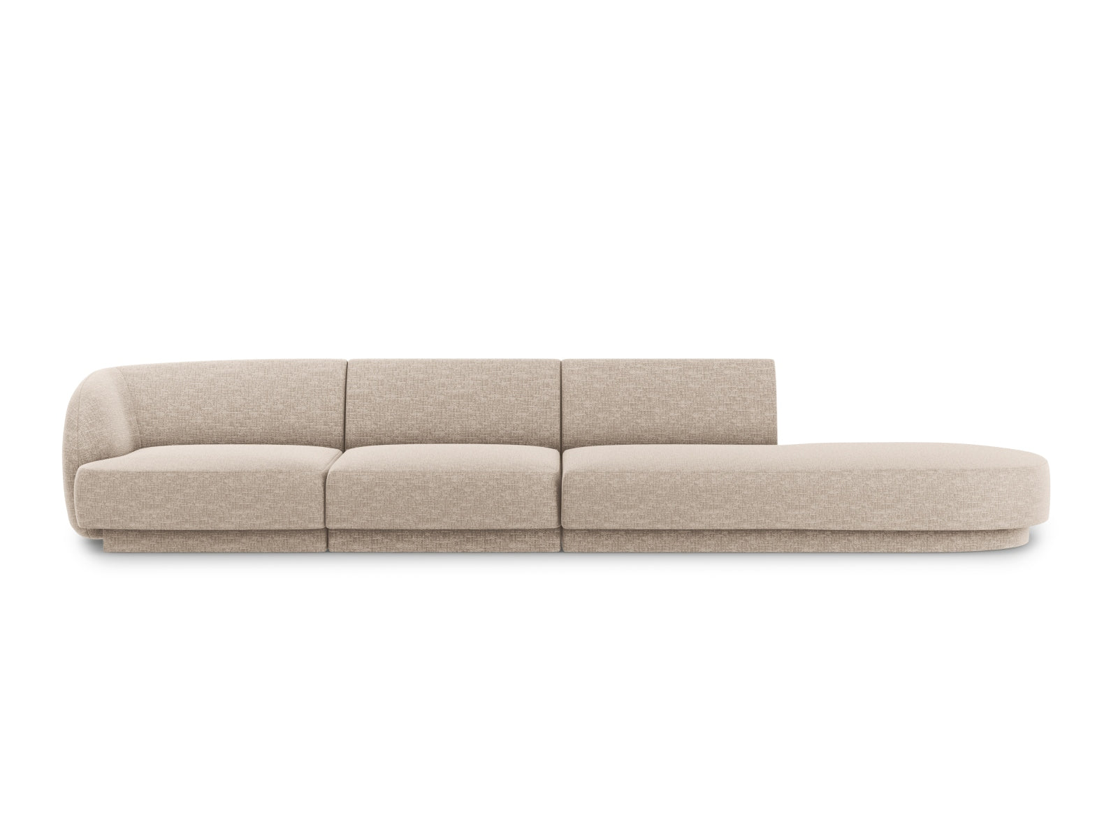 Miley Sofa rechts 4 Sitzer in Beige-Haga präsentiert im Onlineshop von KAQTU Design AG. L-Sofa rechts ist von Micadoni