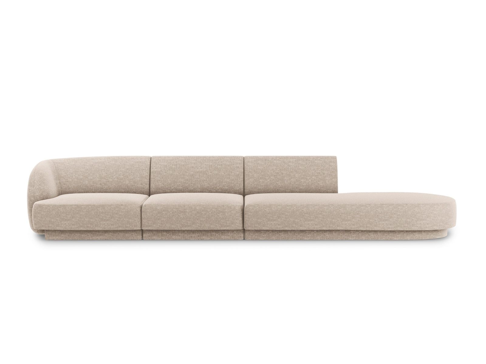 Miley Sofa rechts 4 Sitzer in Beige-Eden präsentiert im Onlineshop von KAQTU Design AG. L-Sofa rechts ist von Micadoni
