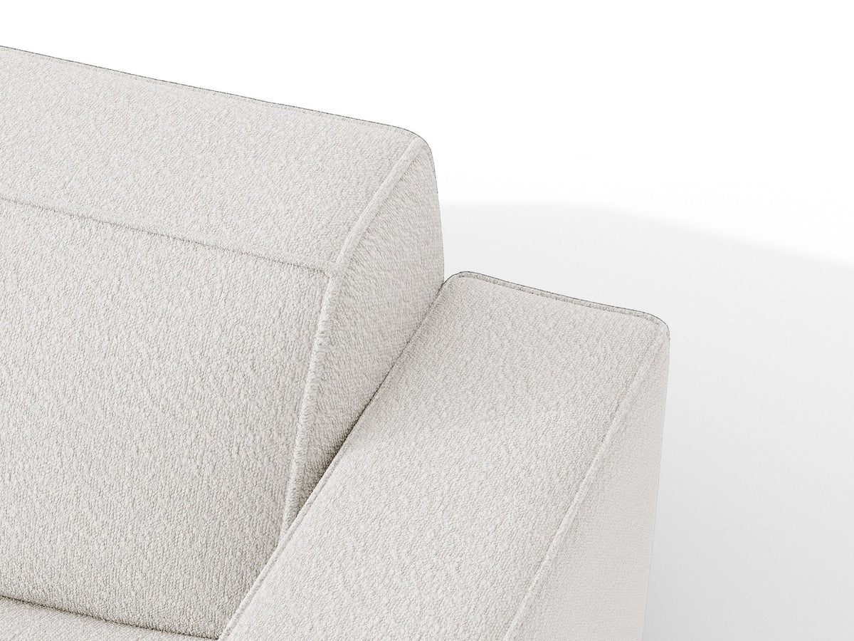Jodie Boucle Ecksofa rechts mit Schlaffunktion und Stauraumbox 3 Sitzer in White-Baloo präsentiert im Onlineshop von KAQTU Design AG. Bettsofa rechts ist von Micadoni