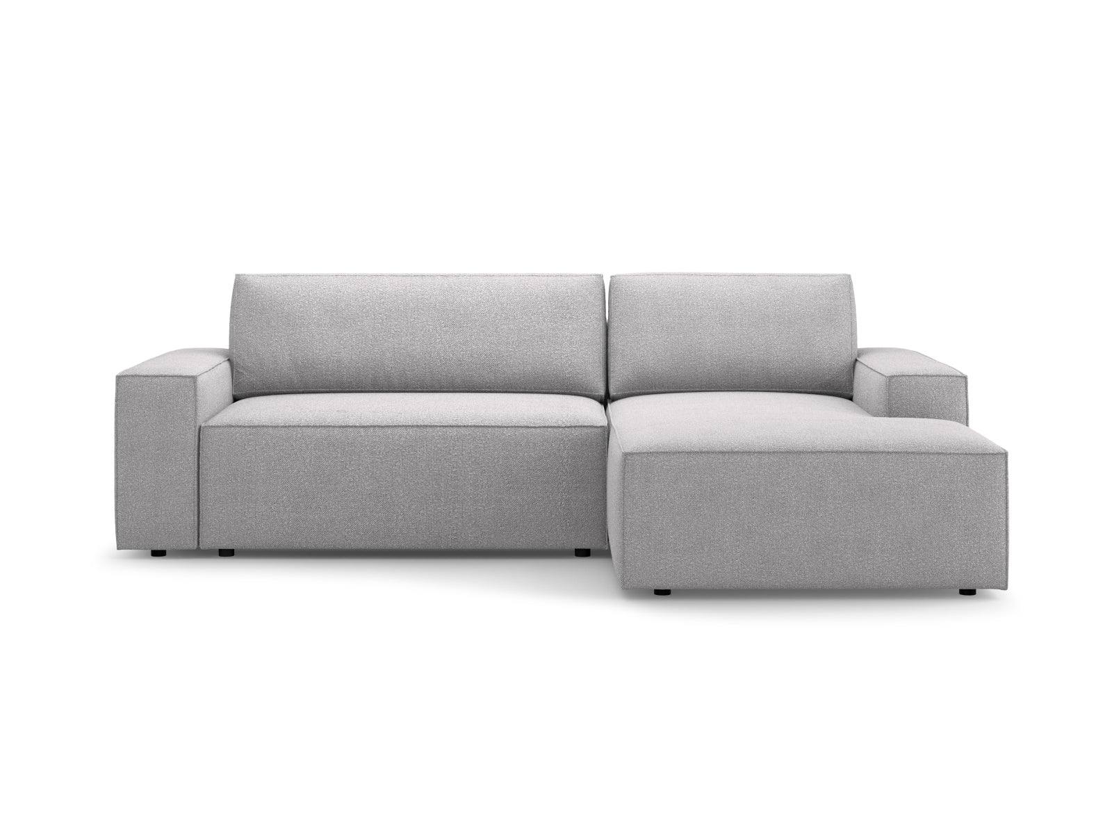 Jodie Boucle Ecksofa rechts mit Schlaffunktion und Stauraumbox 3 Sitzer in Light Grey präsentiert im Onlineshop von KAQTU Design AG. Ecksofa rechts ist von Micadoni