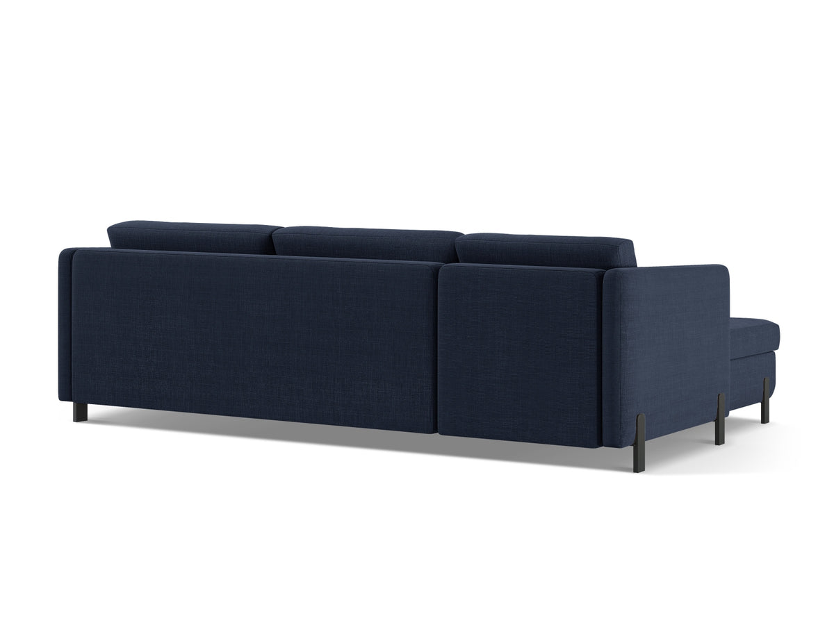 Gloria Ecksofa rechts mit Schlaffunktion und Stauraum 5 Sitzer in Blue-Bjorn präsentiert im Onlineshop von KAQTU Design AG. Bettsofa rechts ist von Micadoni
