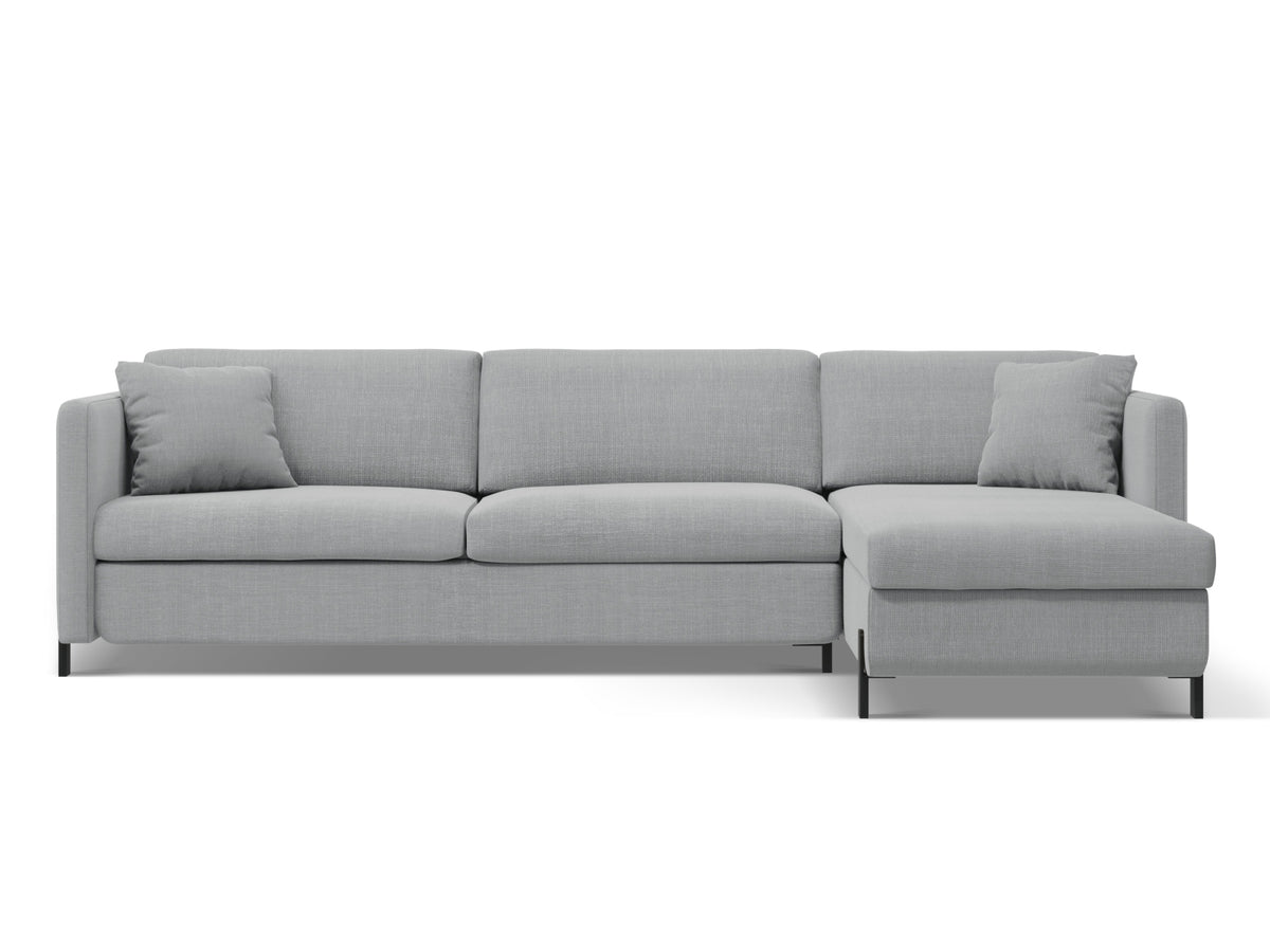 Gloria Ecksofa rechts mit Schlaffunktion und Stauraum 5 Sitzer in Light Grey-Bjorn präsentiert im Onlineshop von KAQTU Design AG. Bettsofa rechts ist von Micadoni