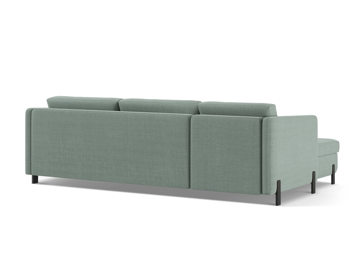 Gloria Ecksofa rechts mit Schlaffunktion und Stauraum 5 Sitzer in Mint-Bjorn präsentiert im Onlineshop von KAQTU Design AG. Bettsofa rechts ist von Micadoni