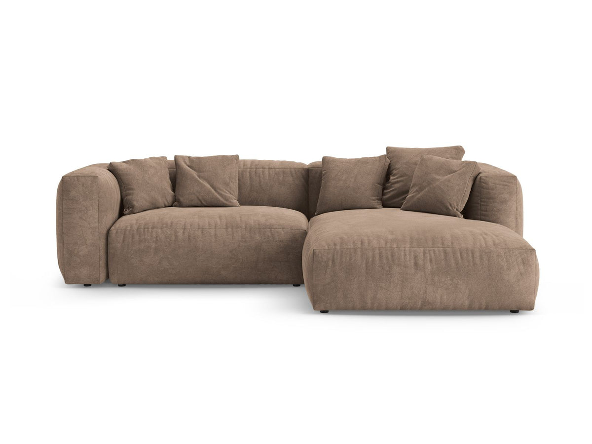 4-Sitzer Ecksofa rechts mit Schlaffunktion Martina in Dark Beige-Vogue präsentiert im Onlineshop von KAQTU Design AG. Bettsofa rechts ist von Micadoni