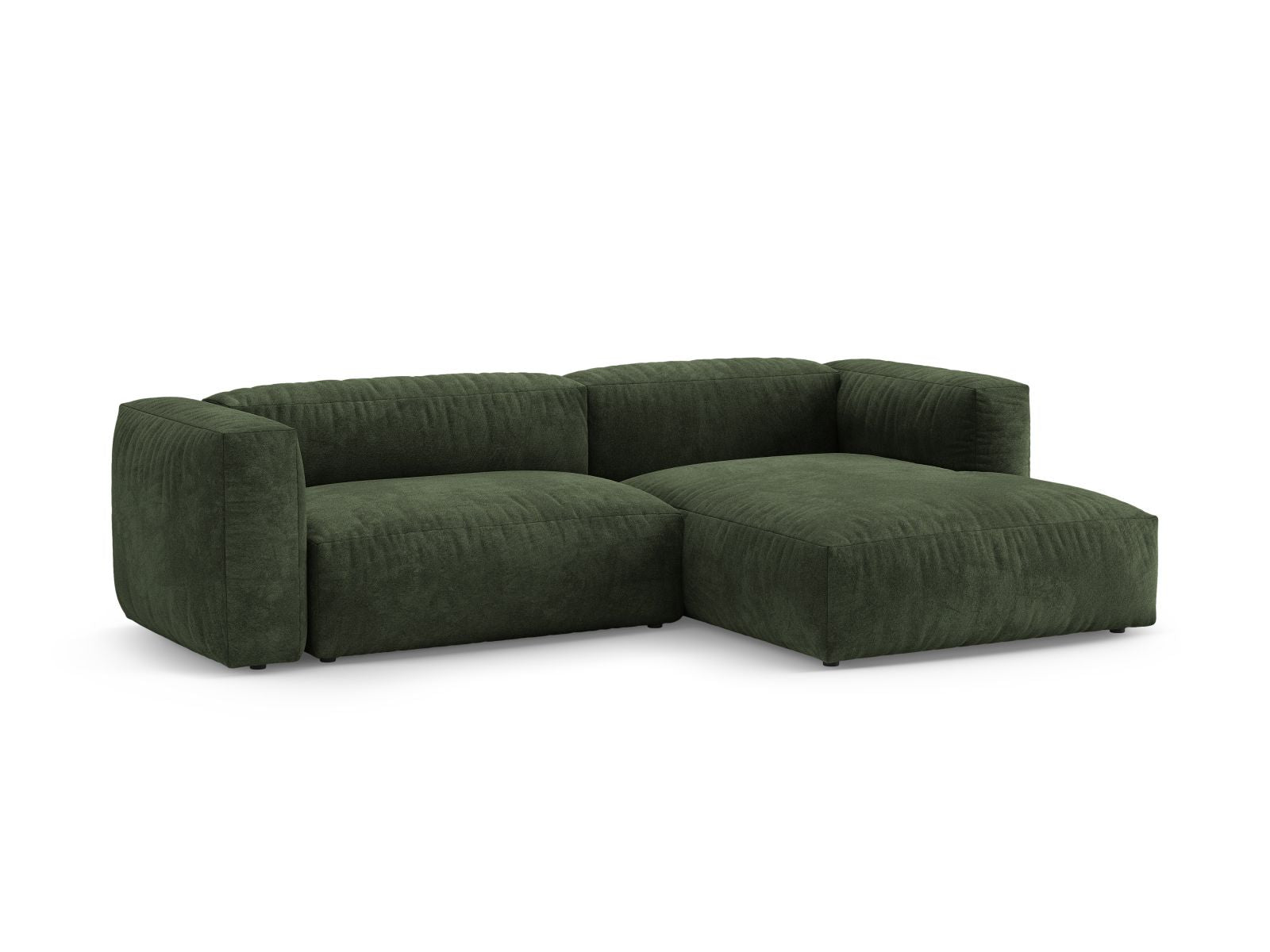 Elegantes 4-Sitzer Ecksofa Martina in Green-Vogue mit praktischer Schlaffunktion, ideal für stilvolle Wohnräume.