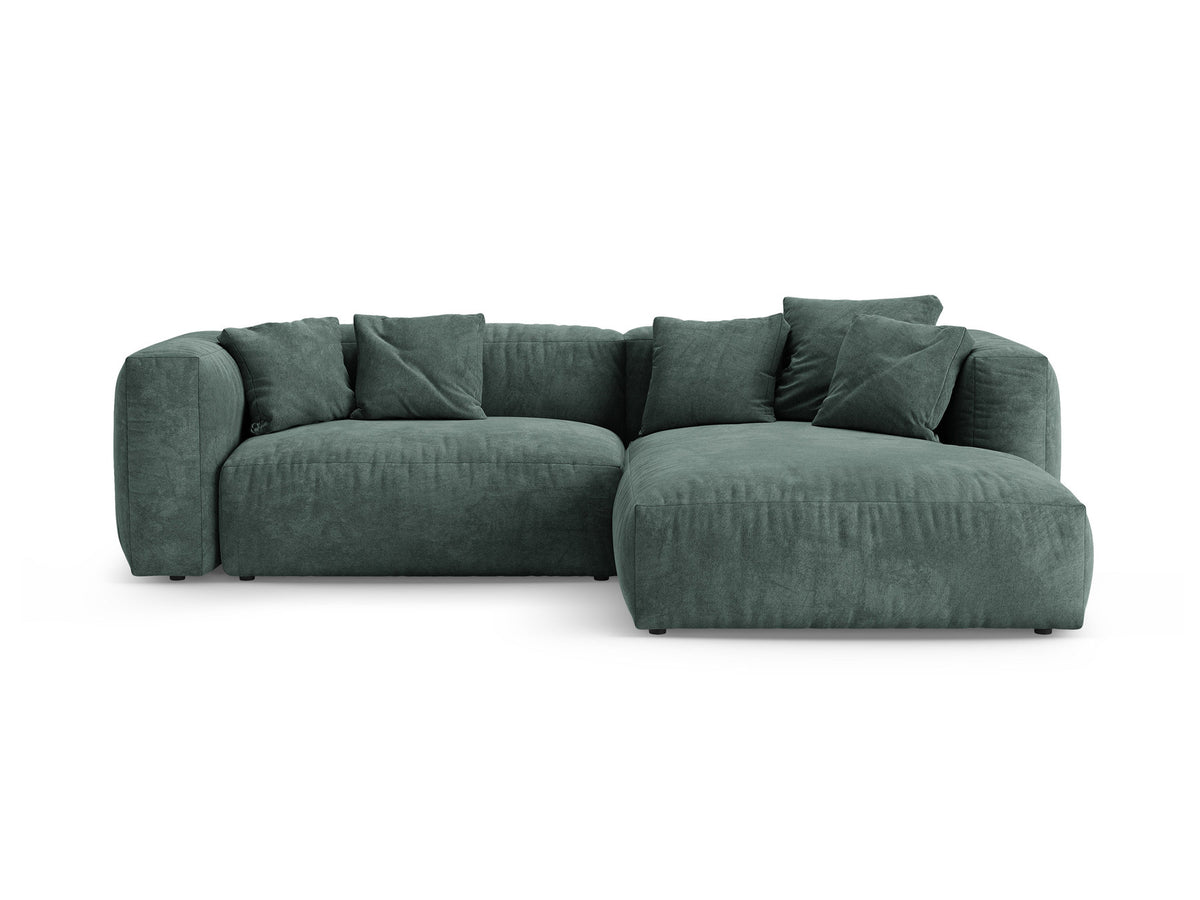 4-Sitzer Ecksofa rechts mit Schlaffunktion Martina in Petrol-Vogue präsentiert im Onlineshop von KAQTU Design AG. Bettsofa rechts ist von Micadoni
