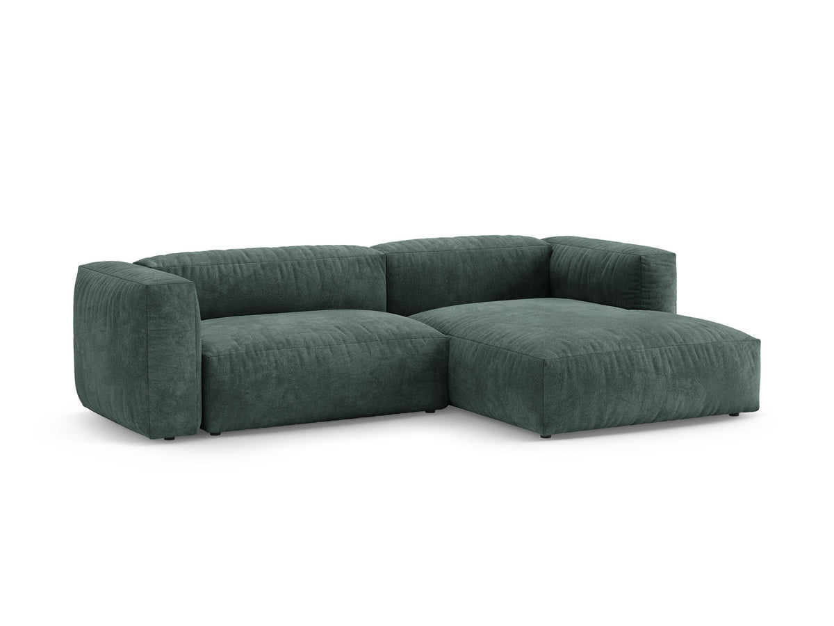 4-Sitzer Ecksofa rechts mit Schlaffunktion Martina in Petrol-Vogue präsentiert im Onlineshop von KAQTU Design AG. Bettsofa rechts ist von Micadoni